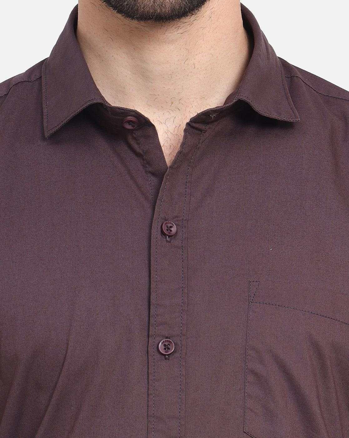 Men Regular Fit Shirt with Patch Pocket