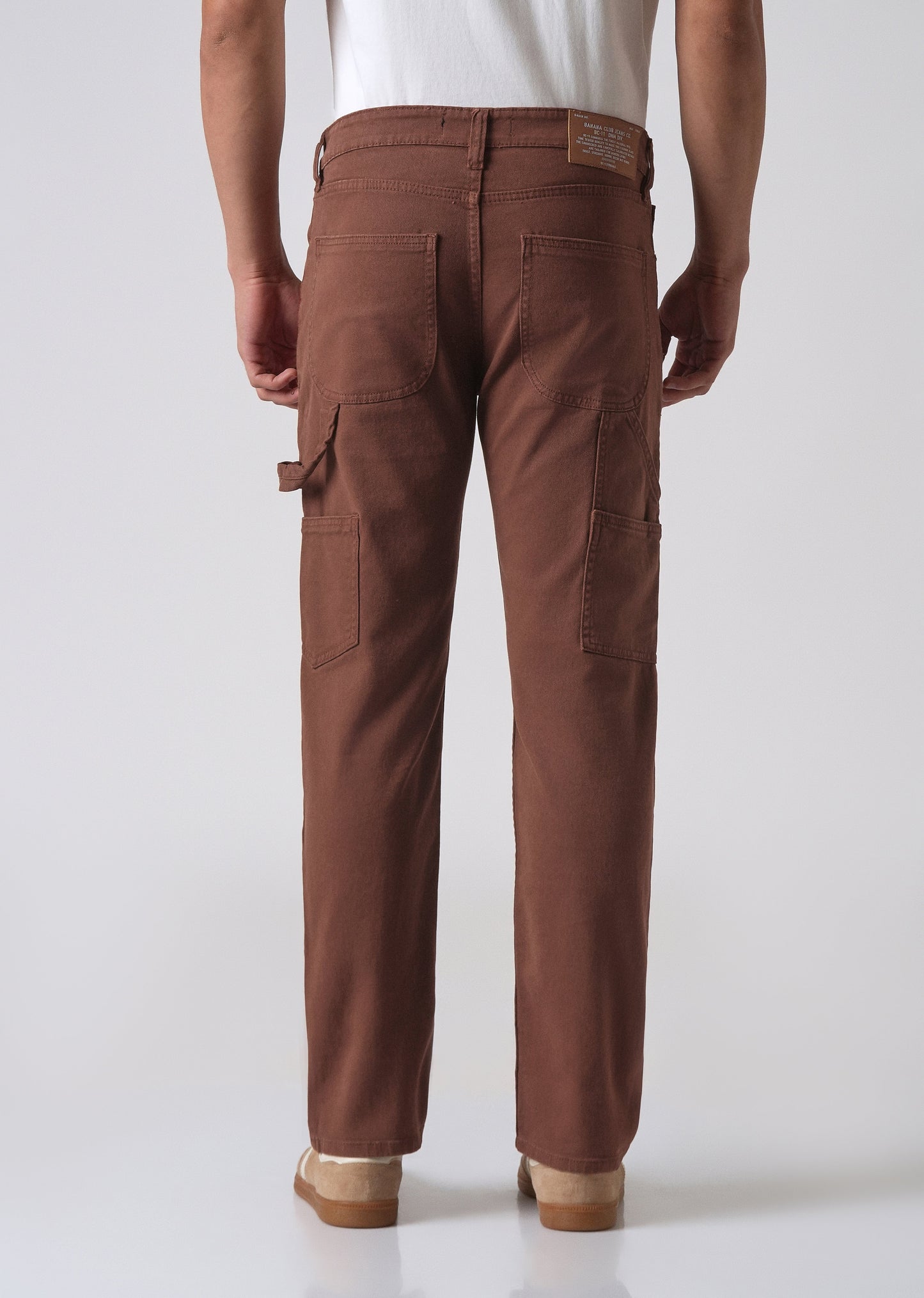 Brick brown cargo denim