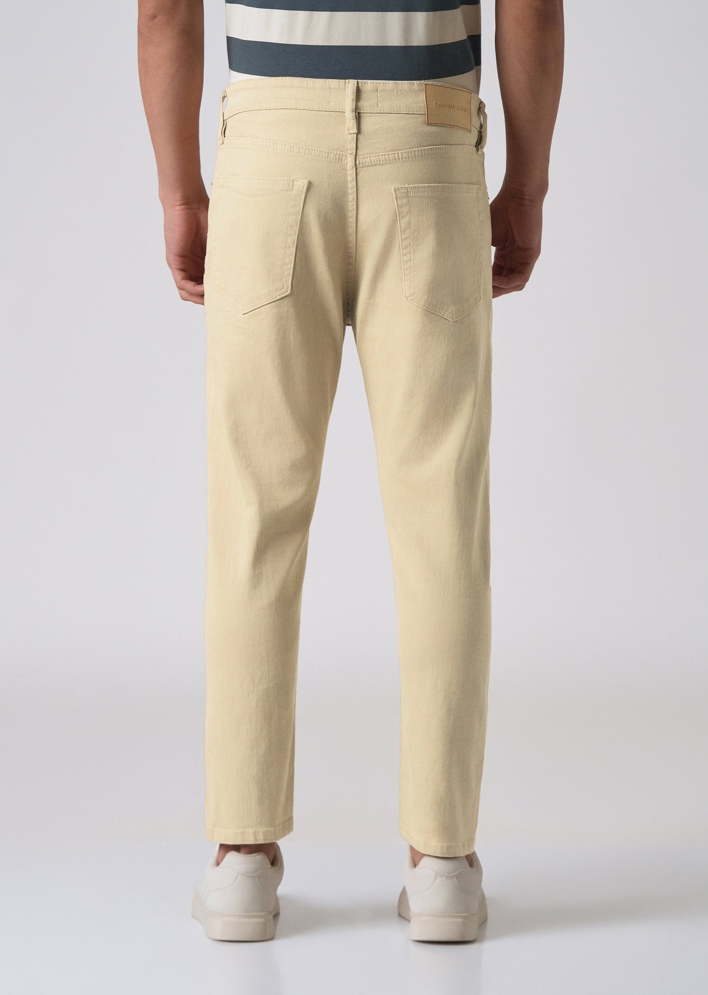 Cream Carrot Fit Denim