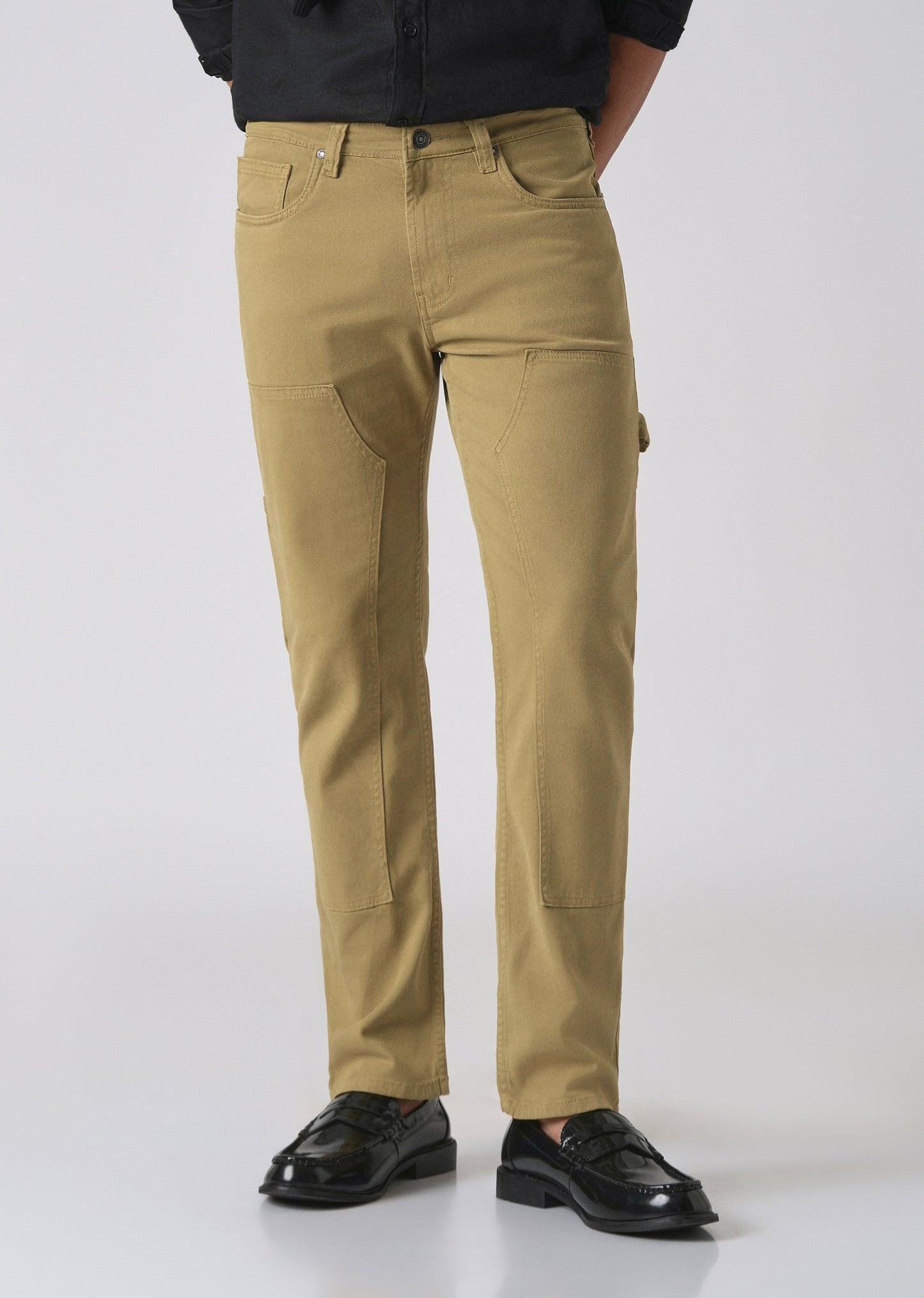 Khaki cargo denim