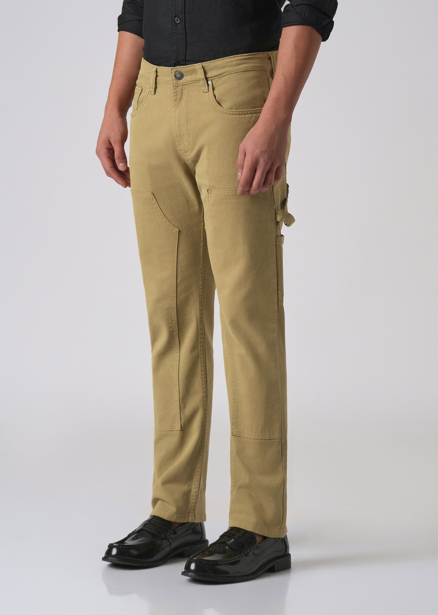 Khaki cargo denim