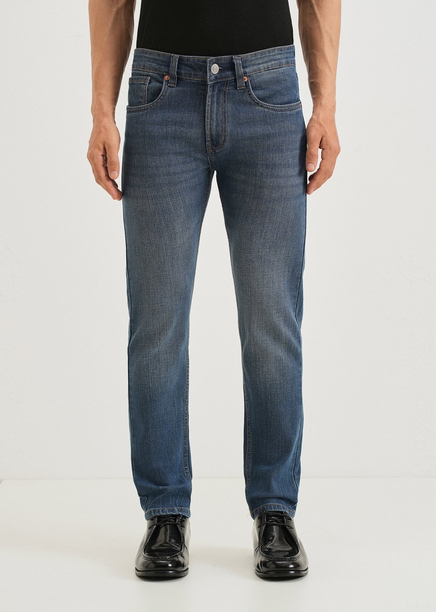 Cerulean Blue Slim Fit Jeans