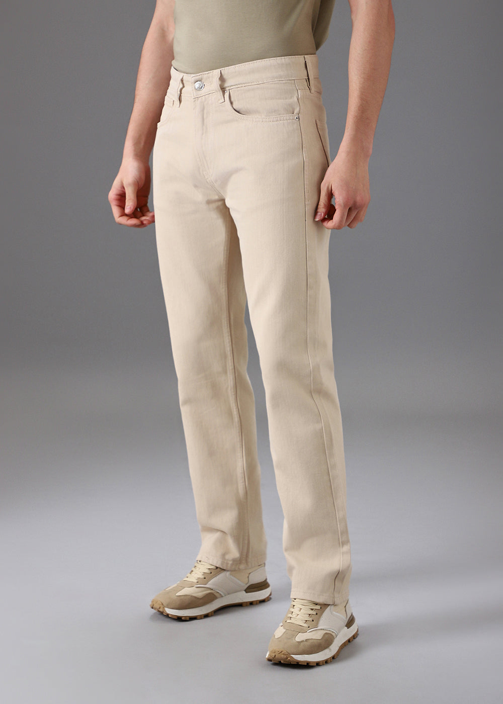 Cream Regular Fit Denim