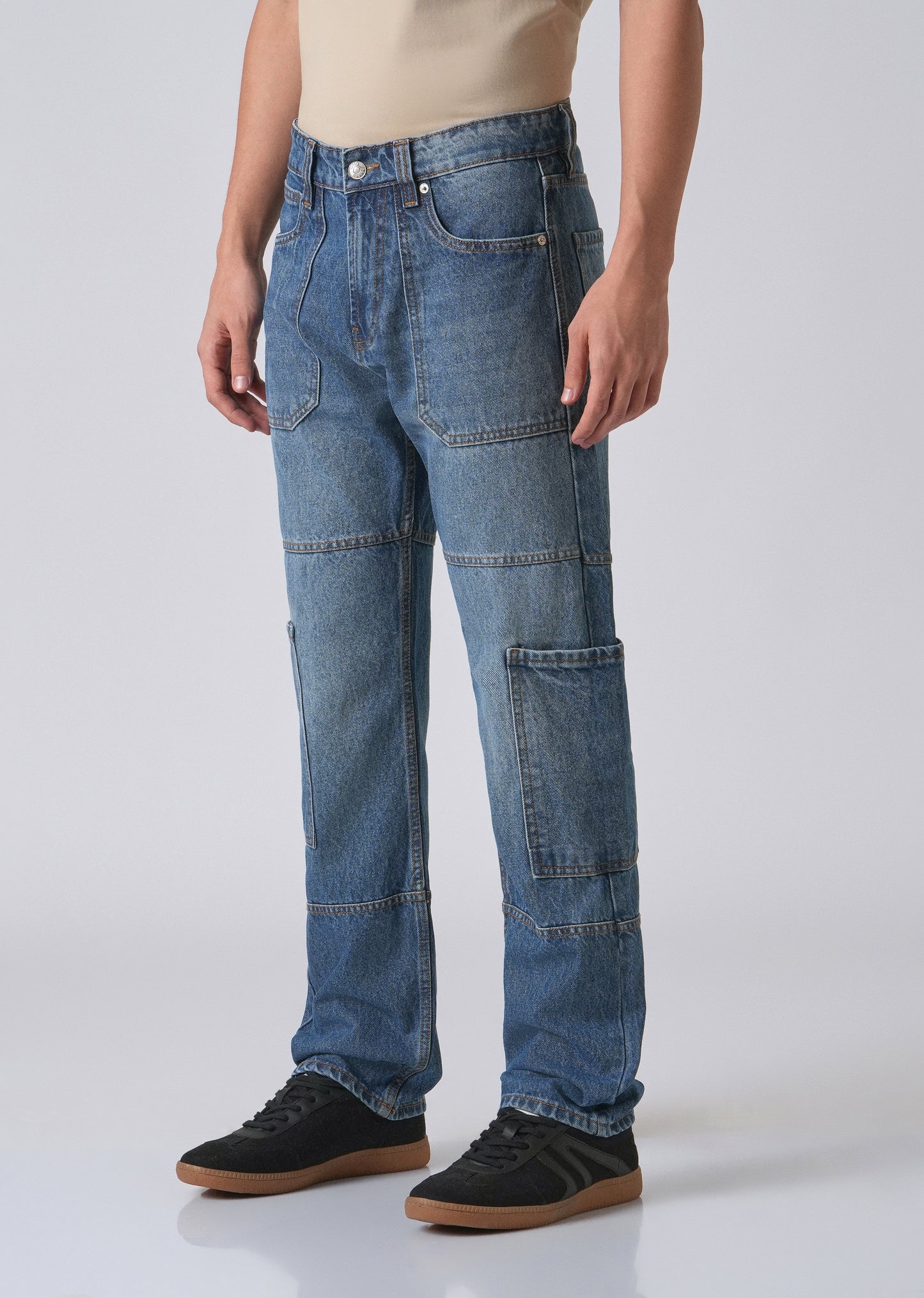 Dapper Pebble Blue Baggy fit Jeans