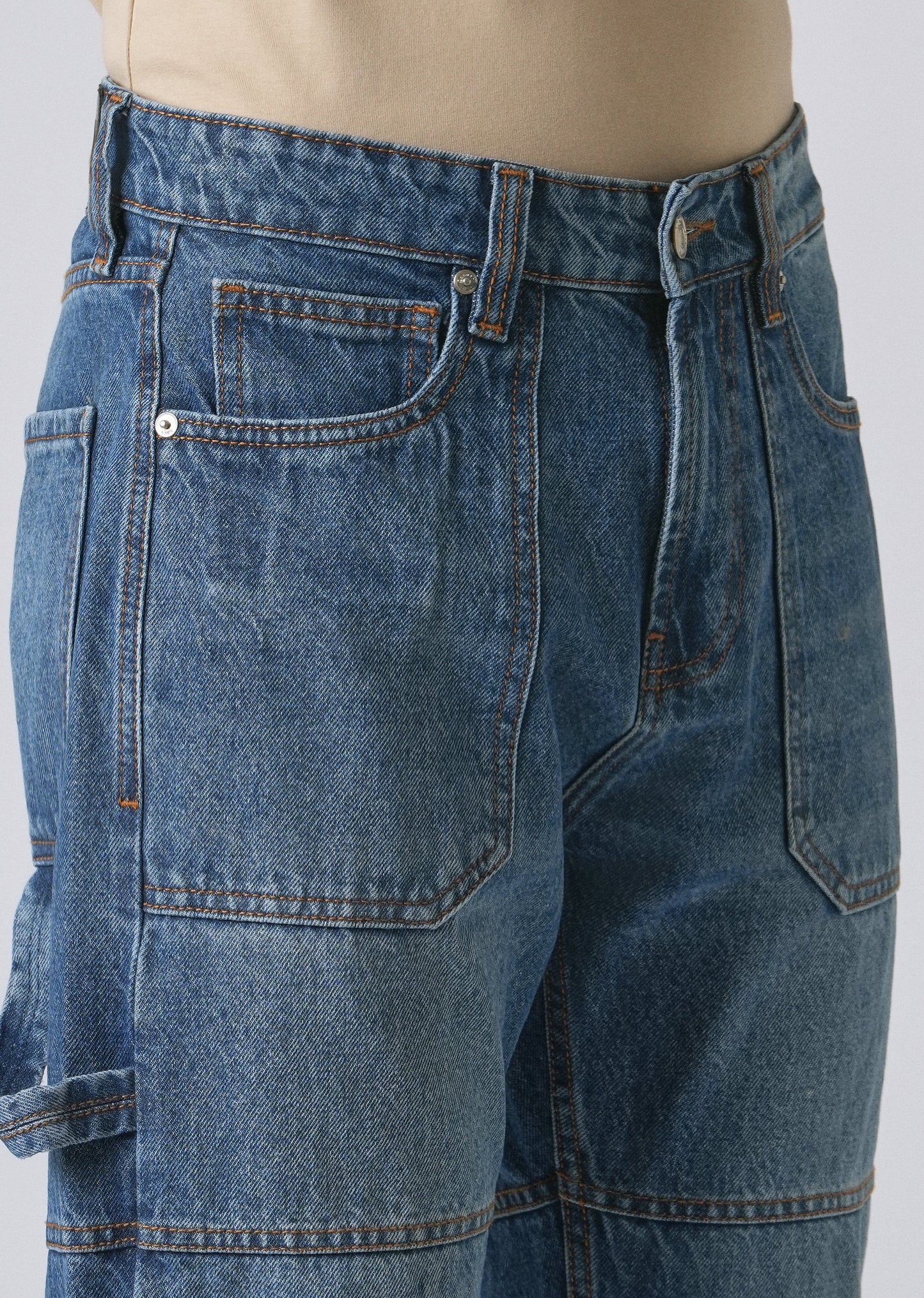 Dapper Pebble Blue Baggy fit Jeans