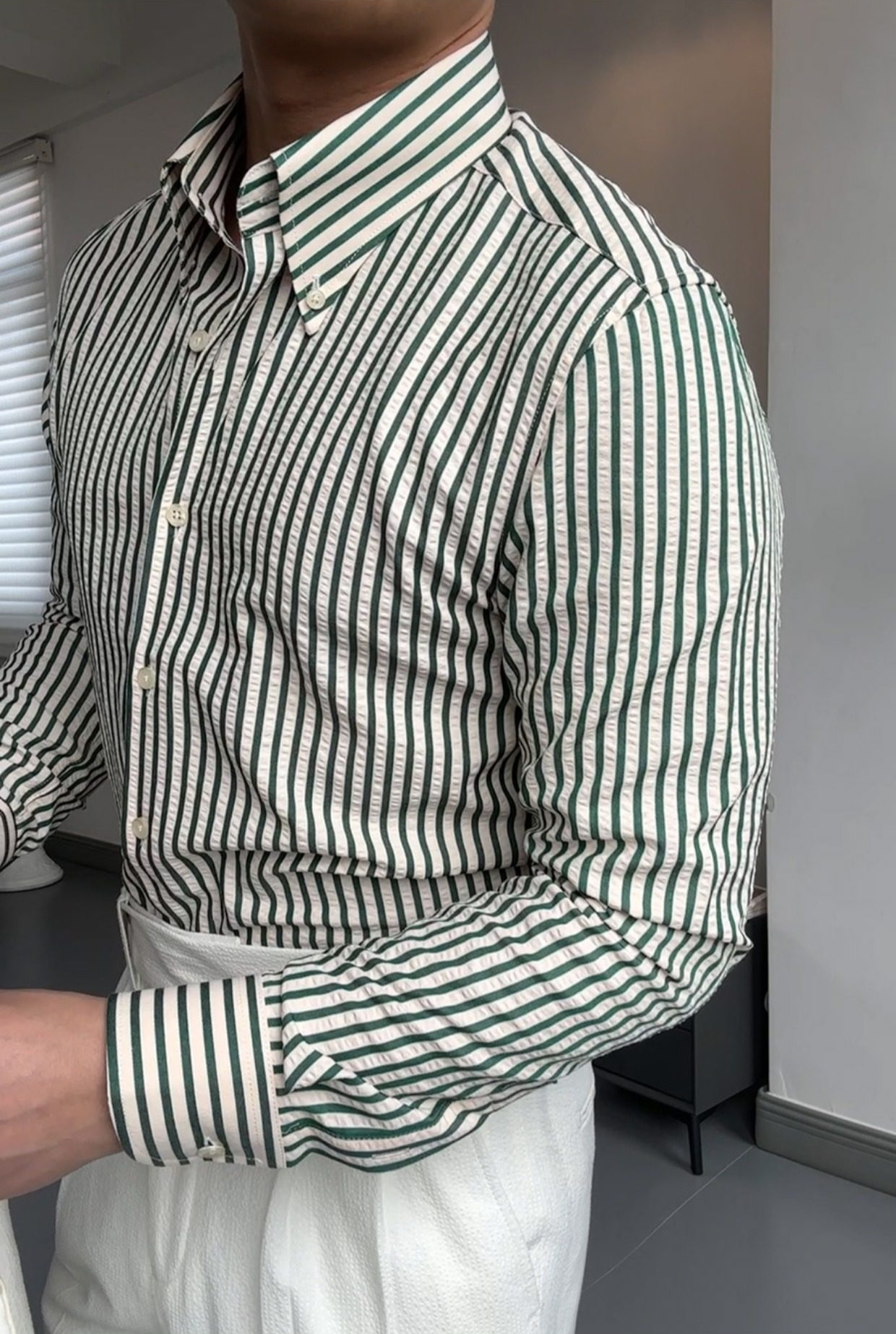 Imperial Twill Stripe Cotton Shirt