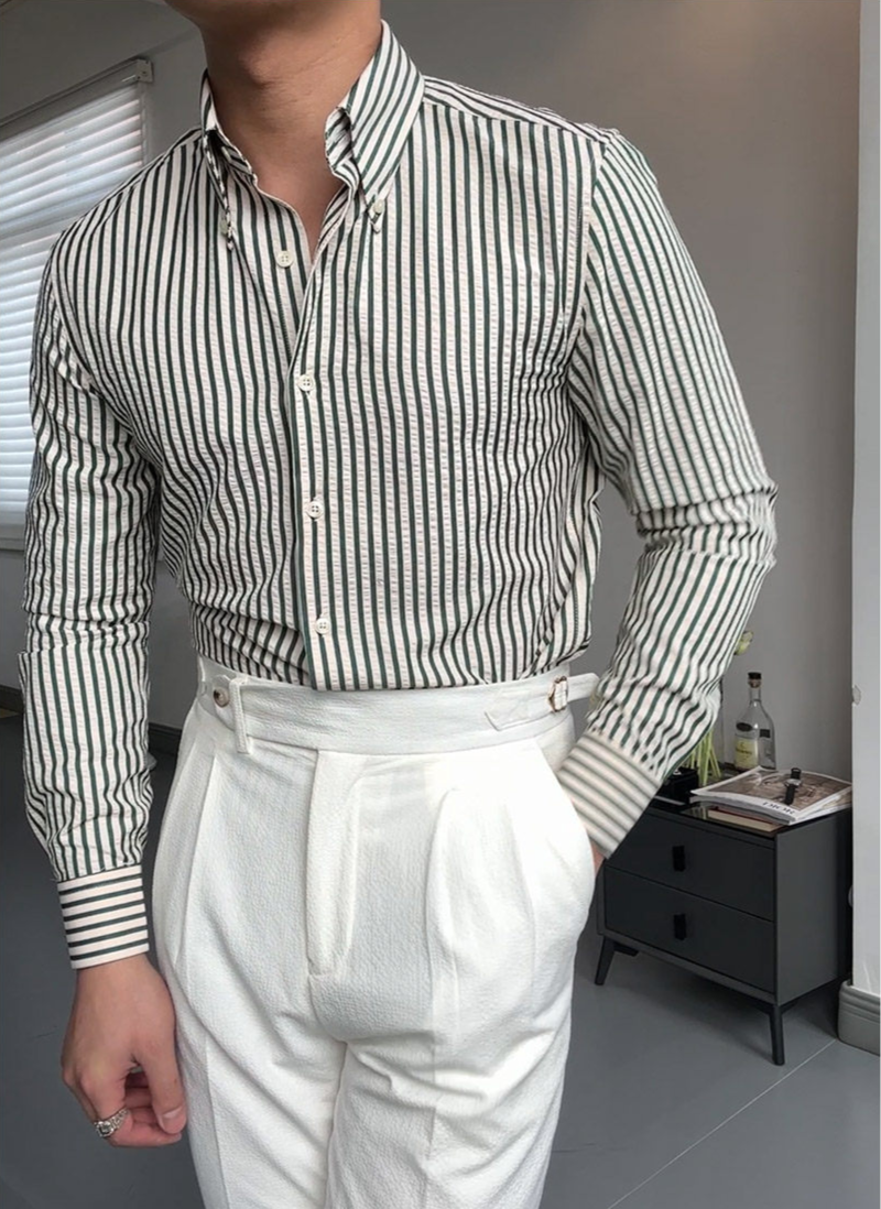 Imperial Twill Stripe Cotton Shirt