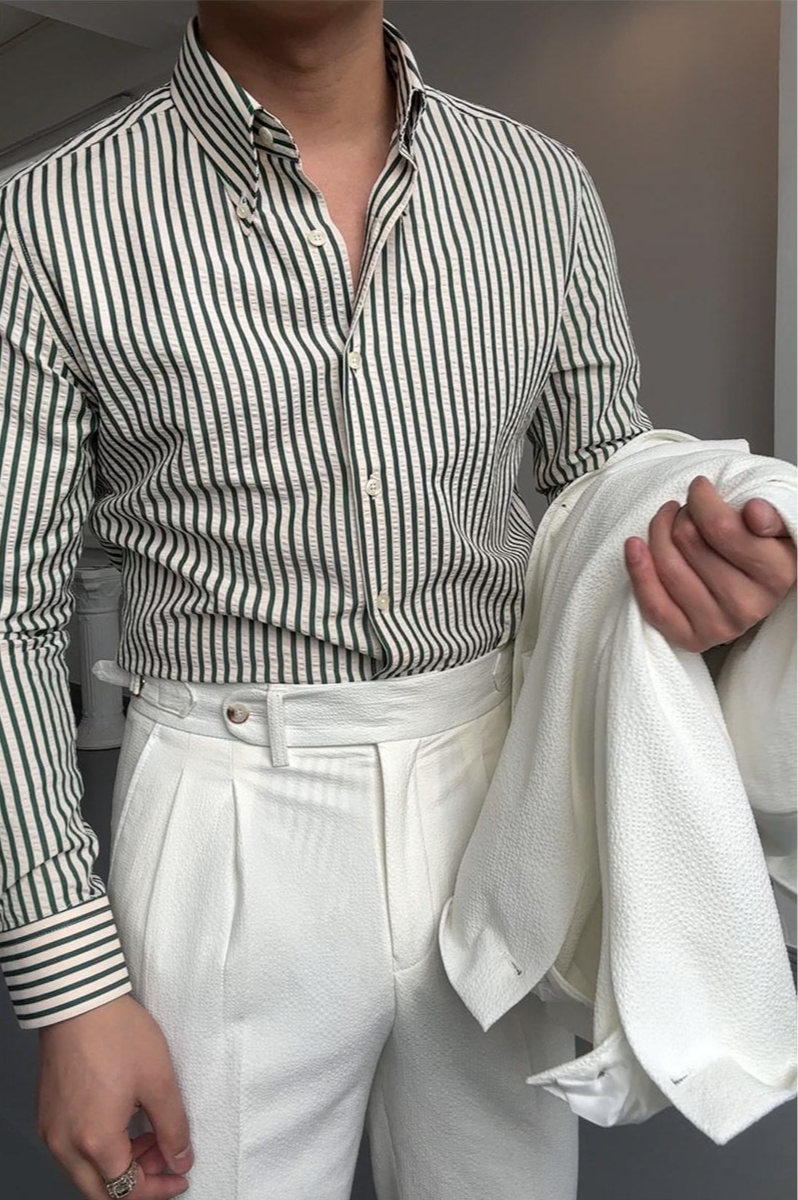 Imperial Twill Stripe Cotton Shirt