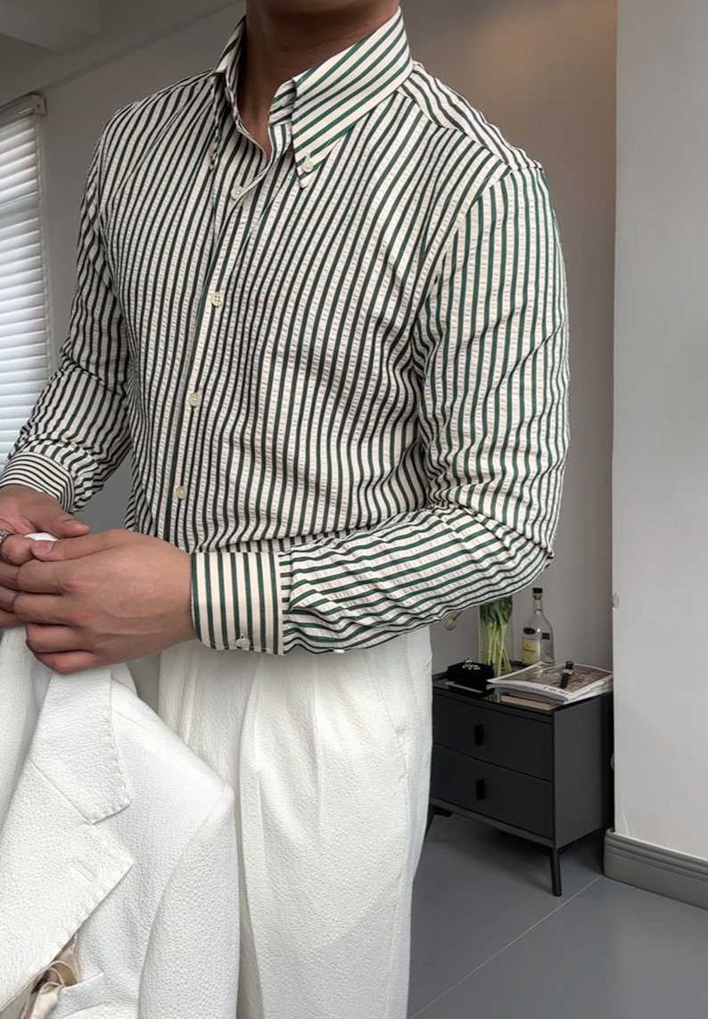 Imperial Twill Stripe Cotton Shirt