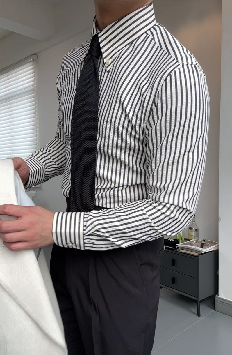 Imperial Twill Stripe Cotton Shirt