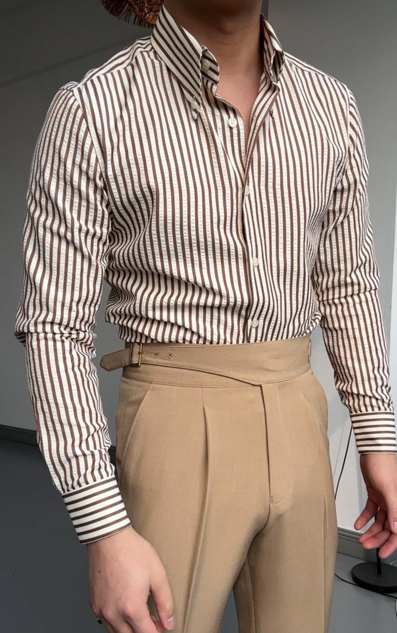 Imperial Twill Stripe Cotton Shirt