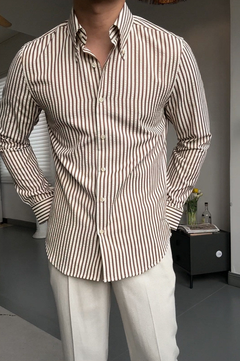 Imperial Twill Stripe Cotton Shirt