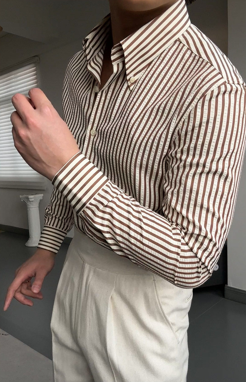 Imperial Twill Stripe Cotton Shirt