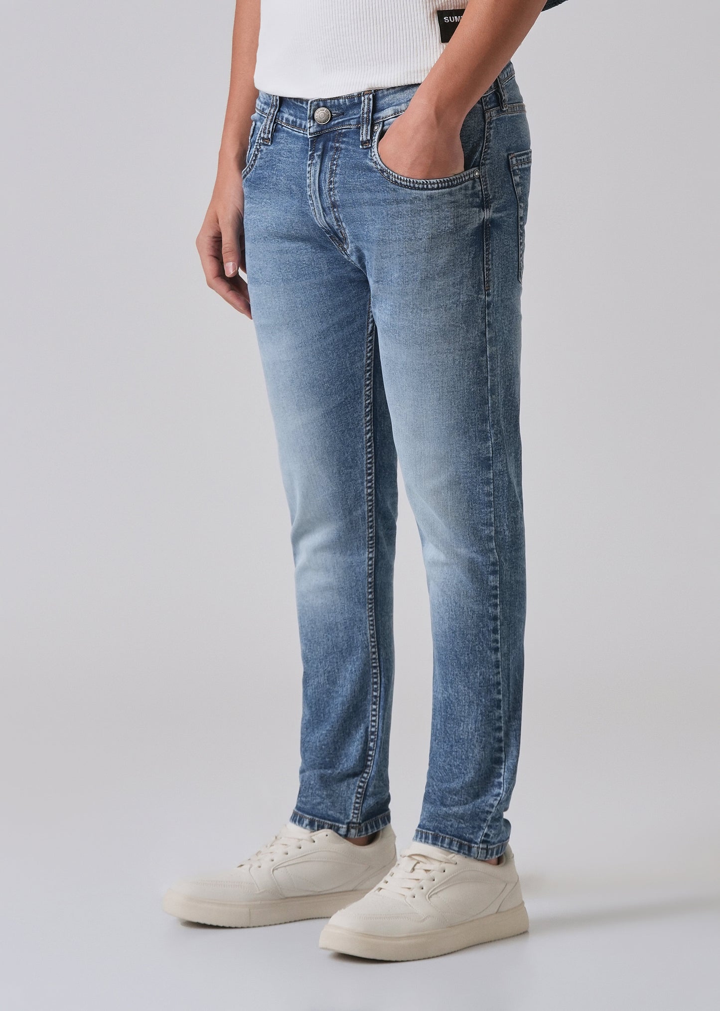 Faded Blue Slim fit Jeans