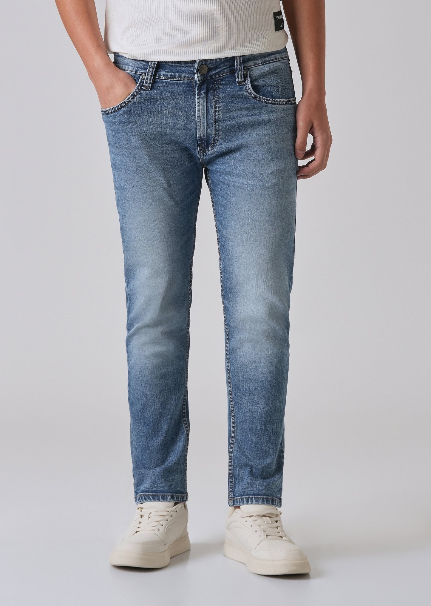 Faded Blue Slim fit Jeans