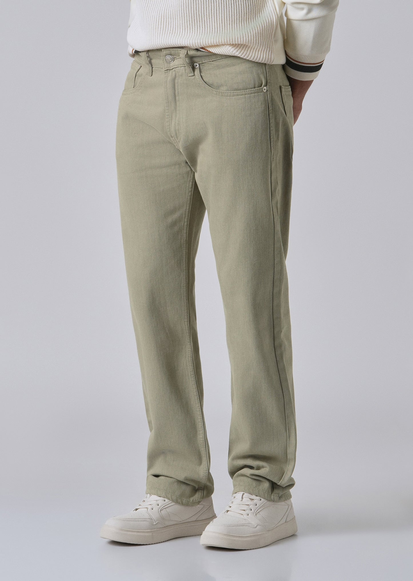 Green Regular Fit Denim