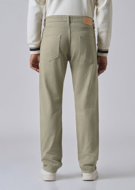 Green Regular Fit Denim