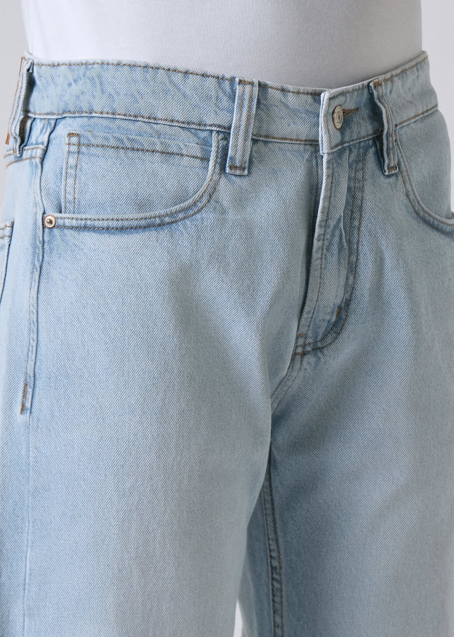 Ice Blue Straight Fit Denim