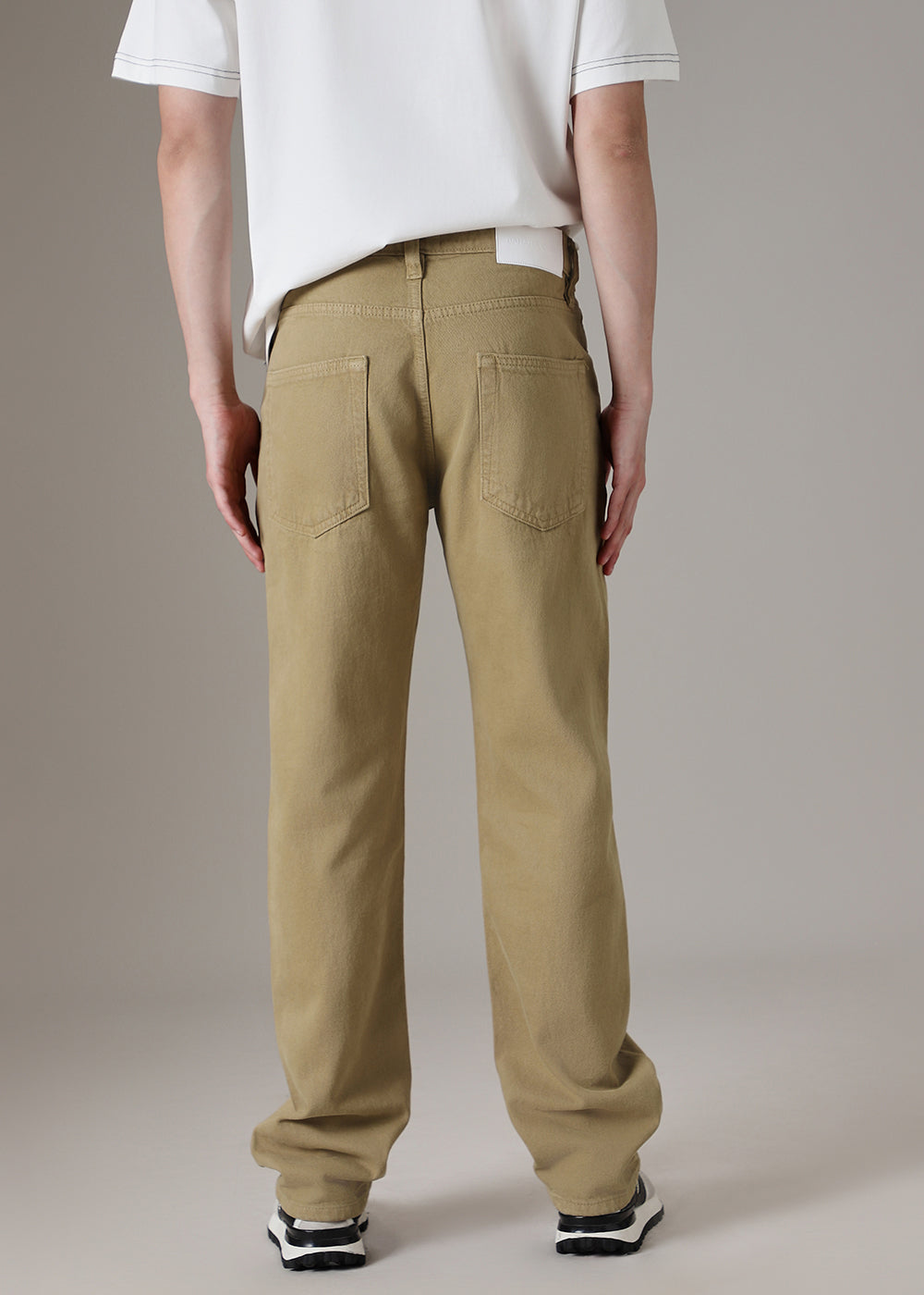Khaki Straight Fit Denim