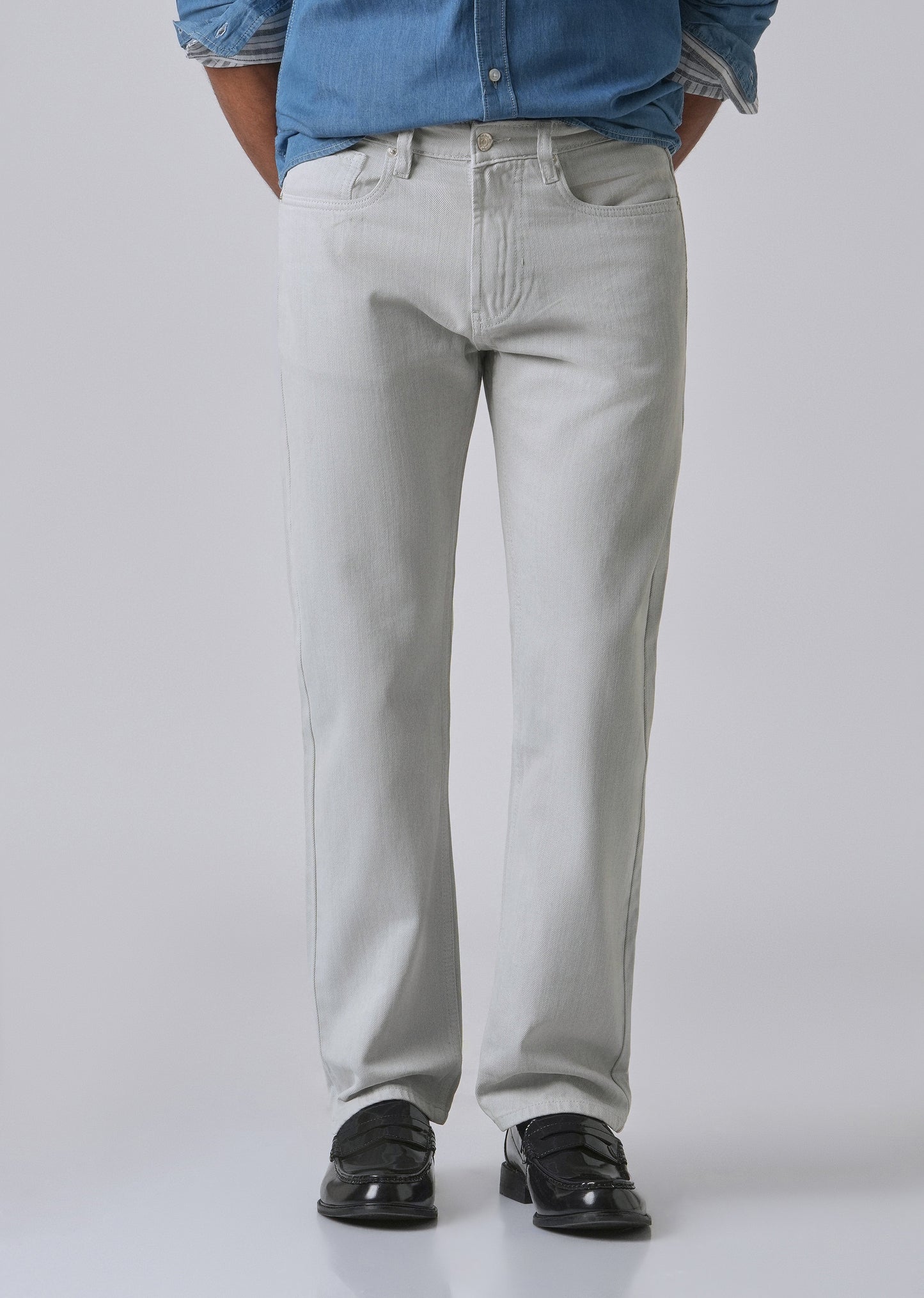 Light Grey Regular Fit Denim