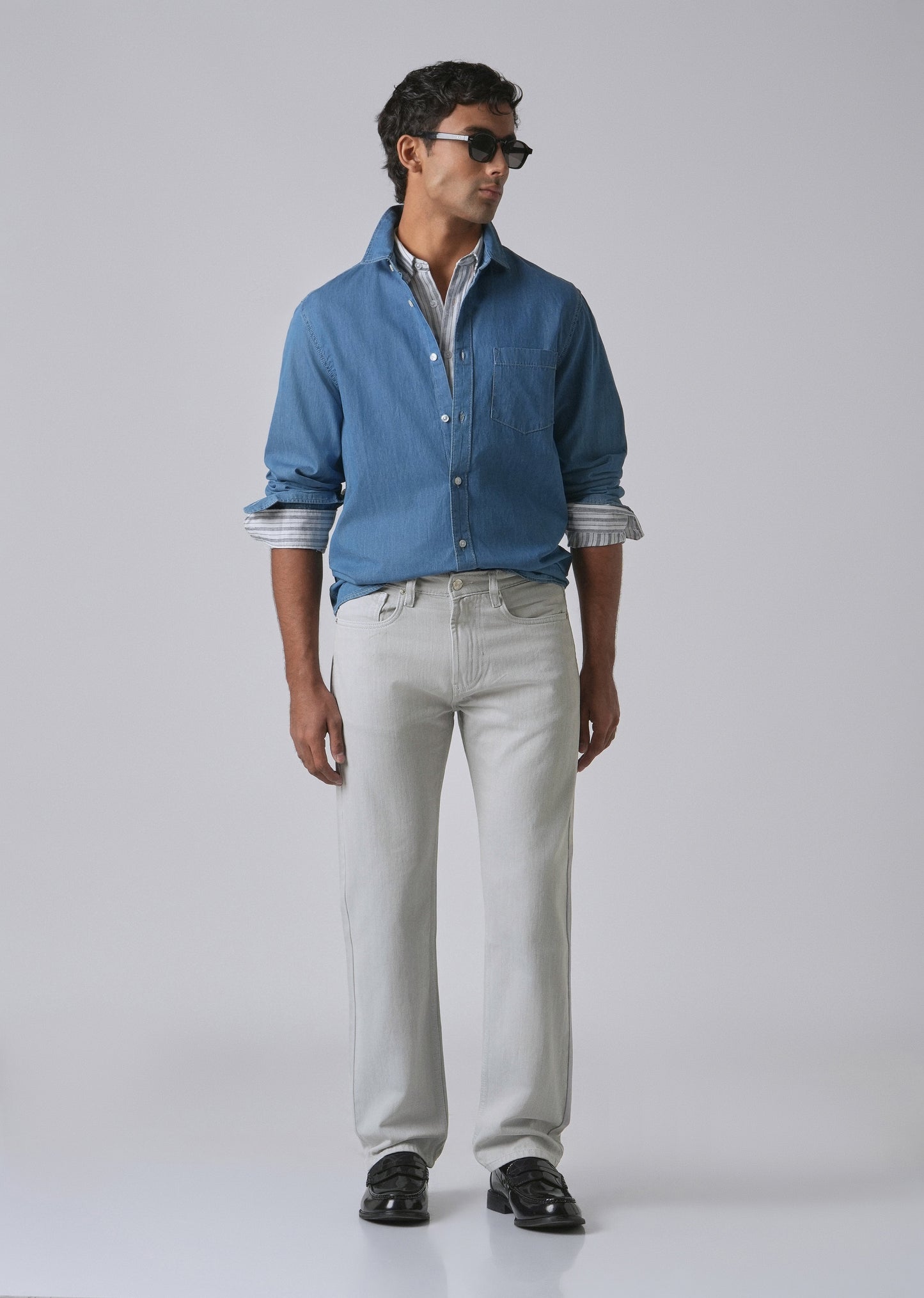 Light Grey Regular Fit Denim