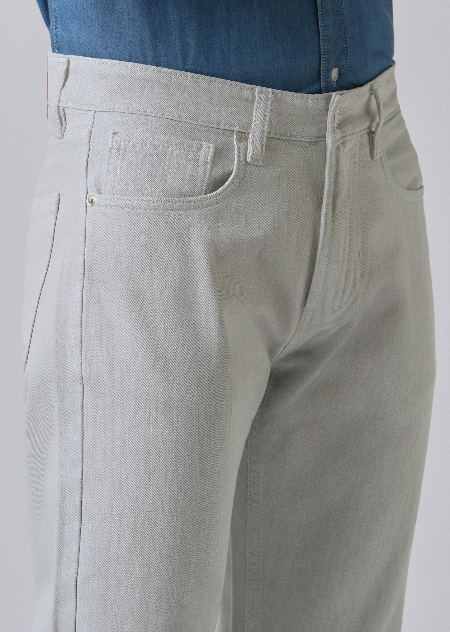 Light Grey Regular Fit Denim