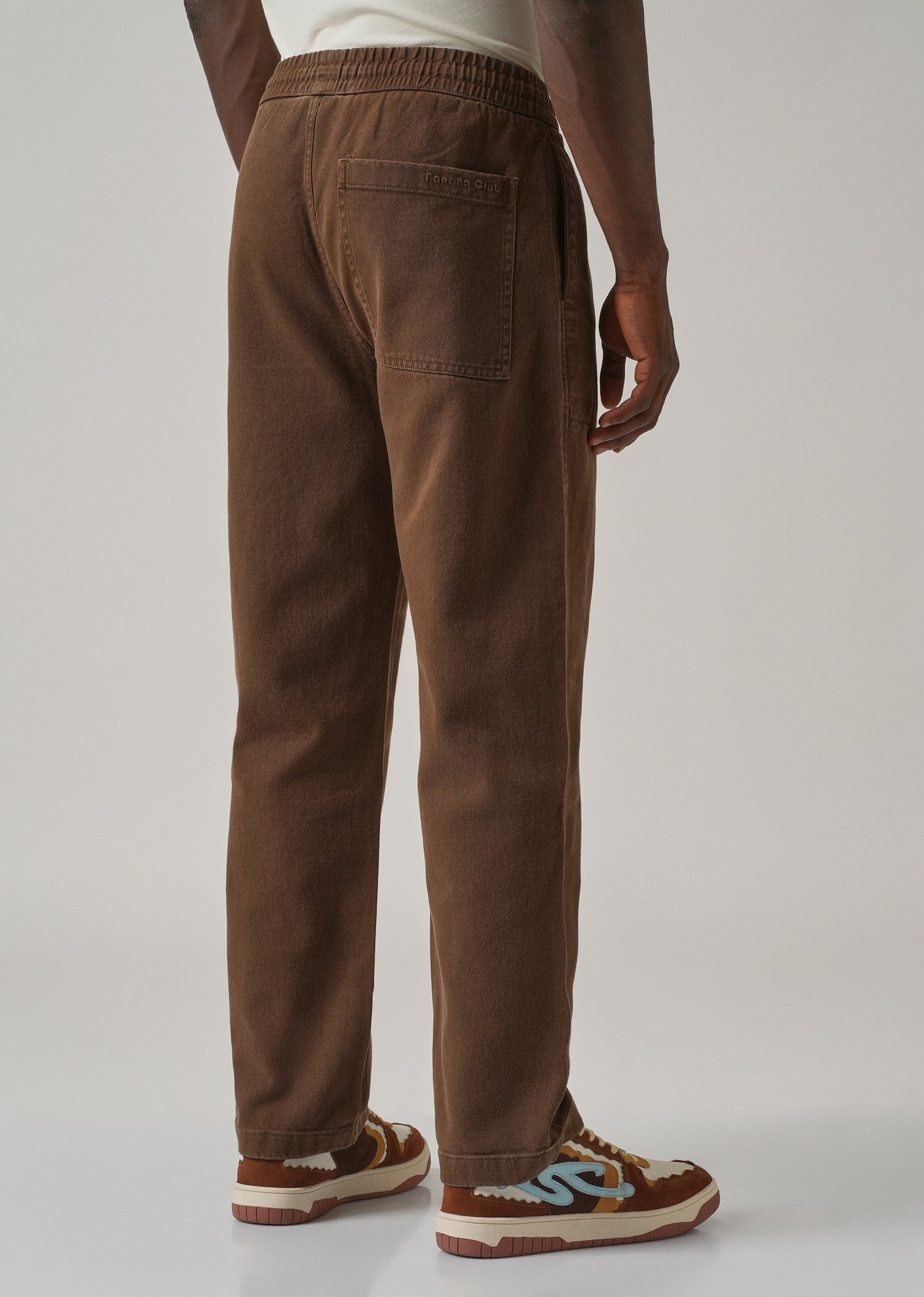 Light Brown Drawstring Drill Denim