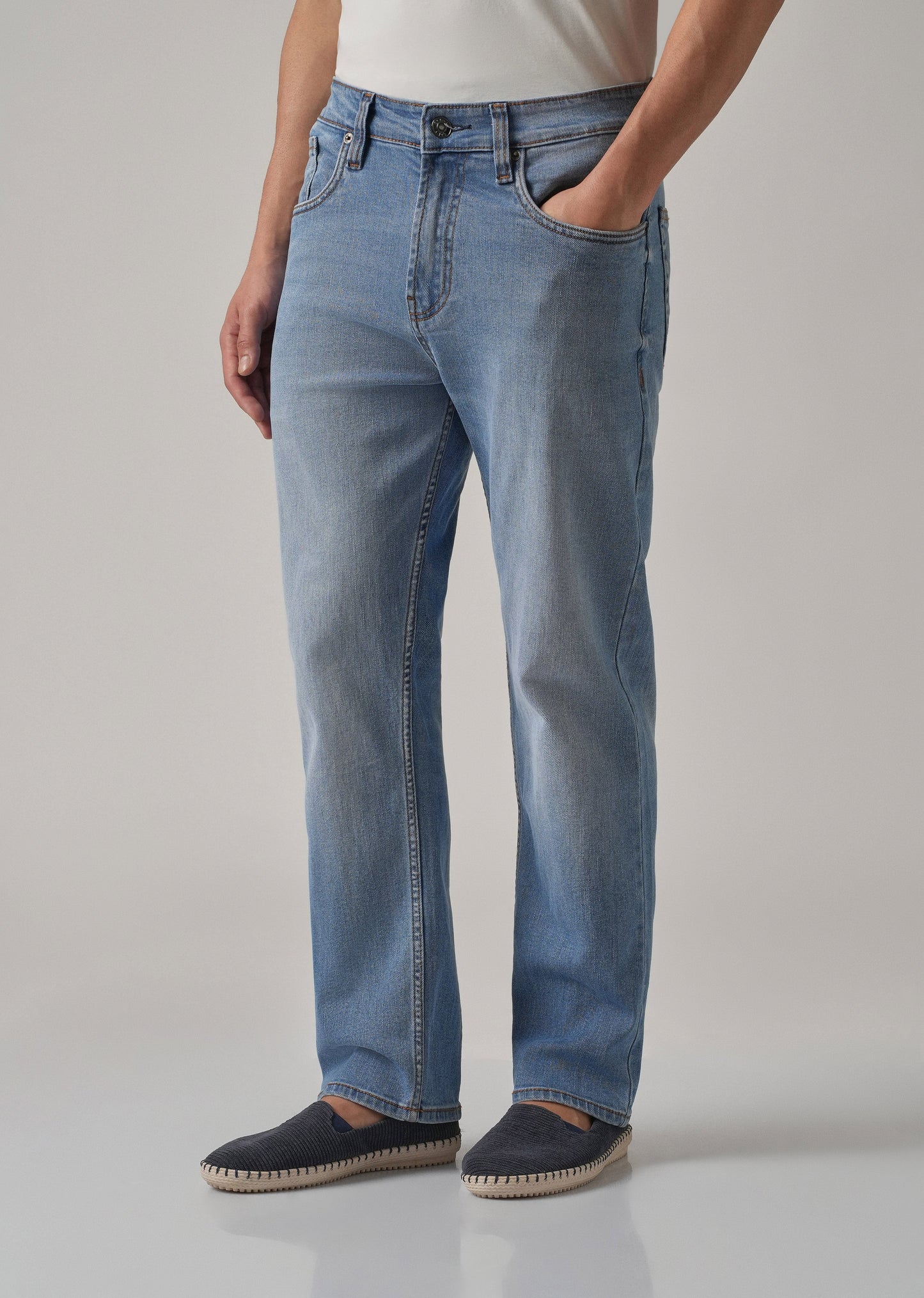 Mid Blue Relaxed Fit Jeans