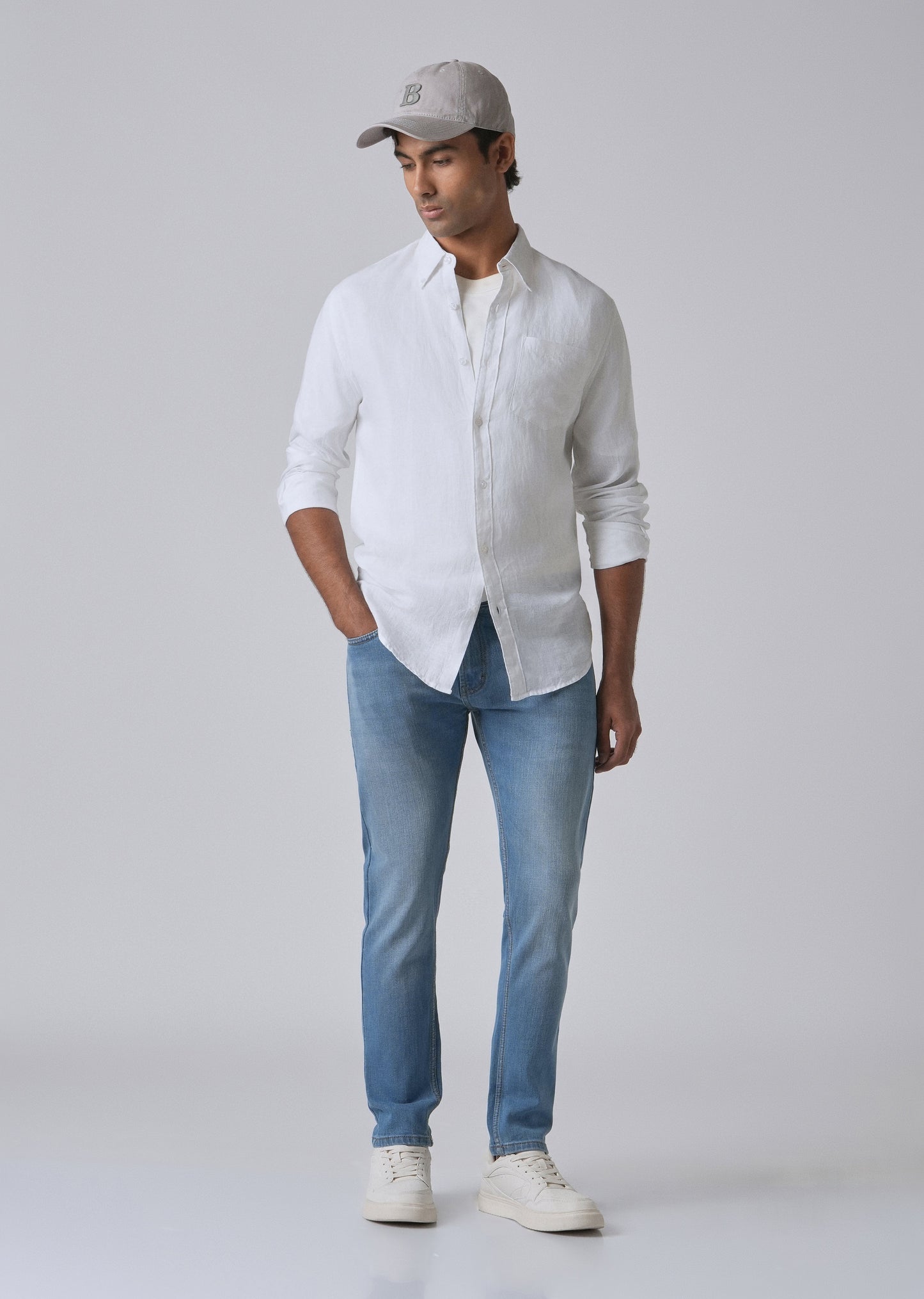 Opal Blue Slim fit Jeans