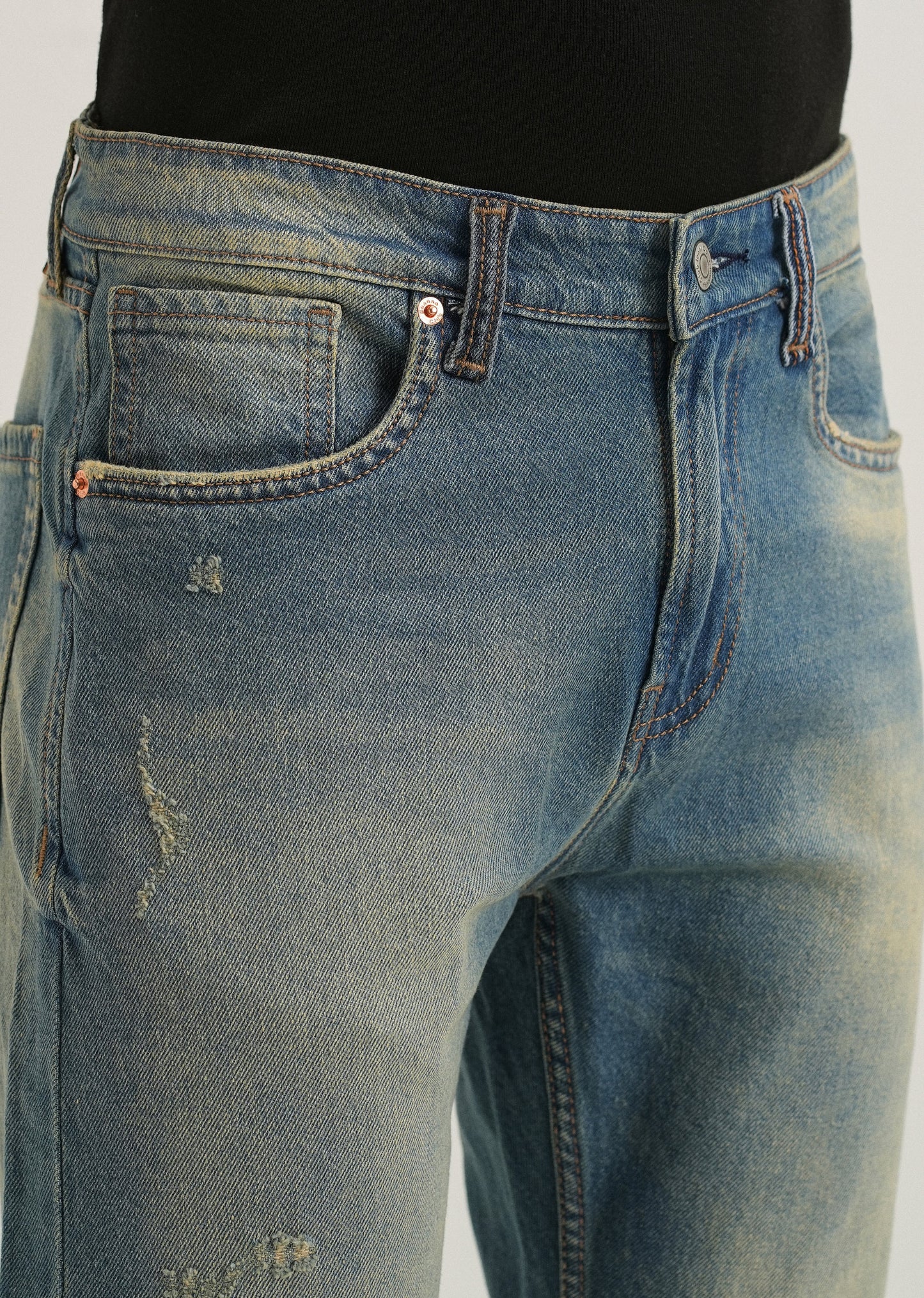 Ribbed Light Blue Slim fit Jeans