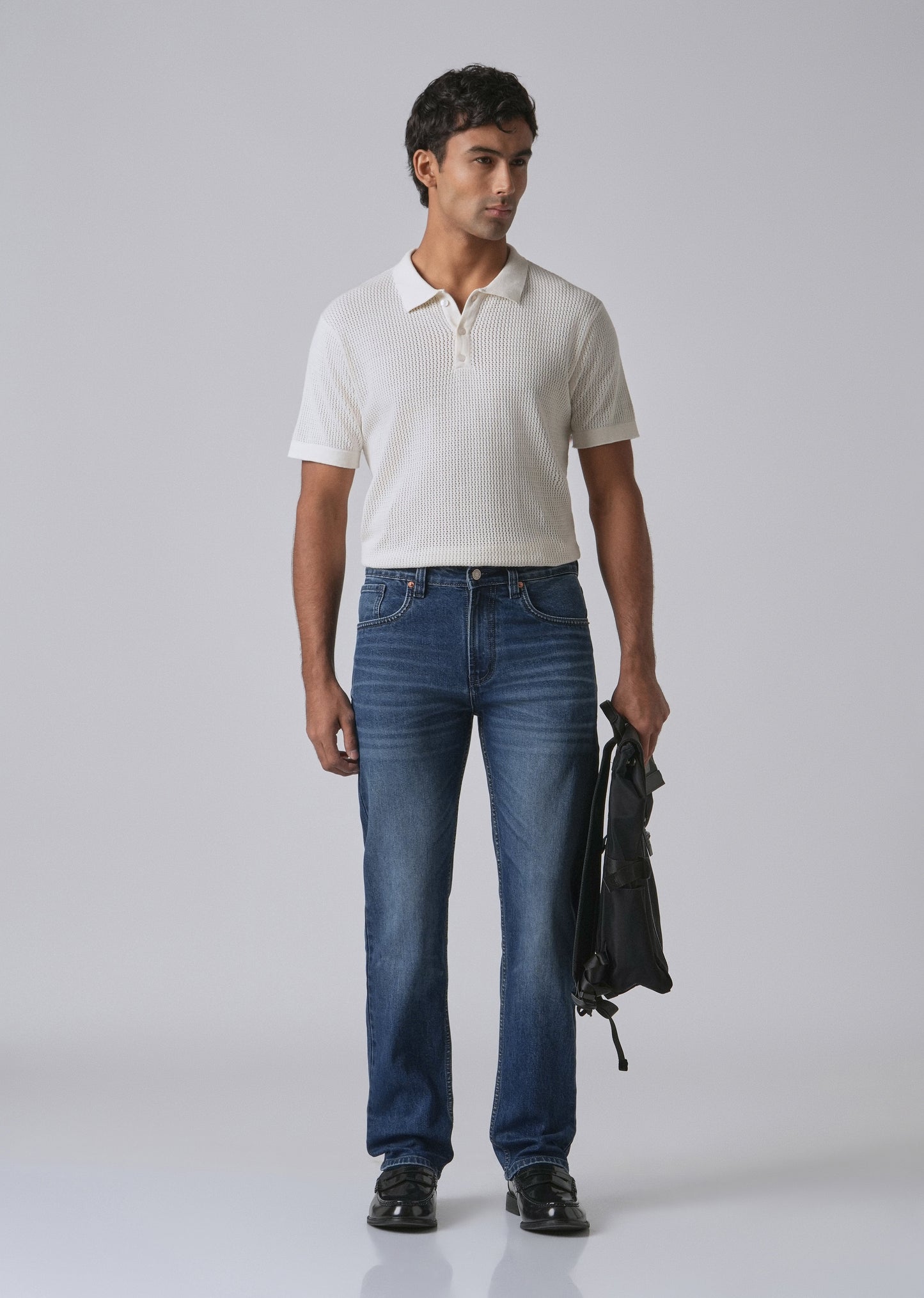 Shady Blue Straight Fit Denim