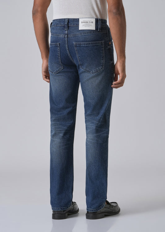 Shady Blue Straight Fit Denim