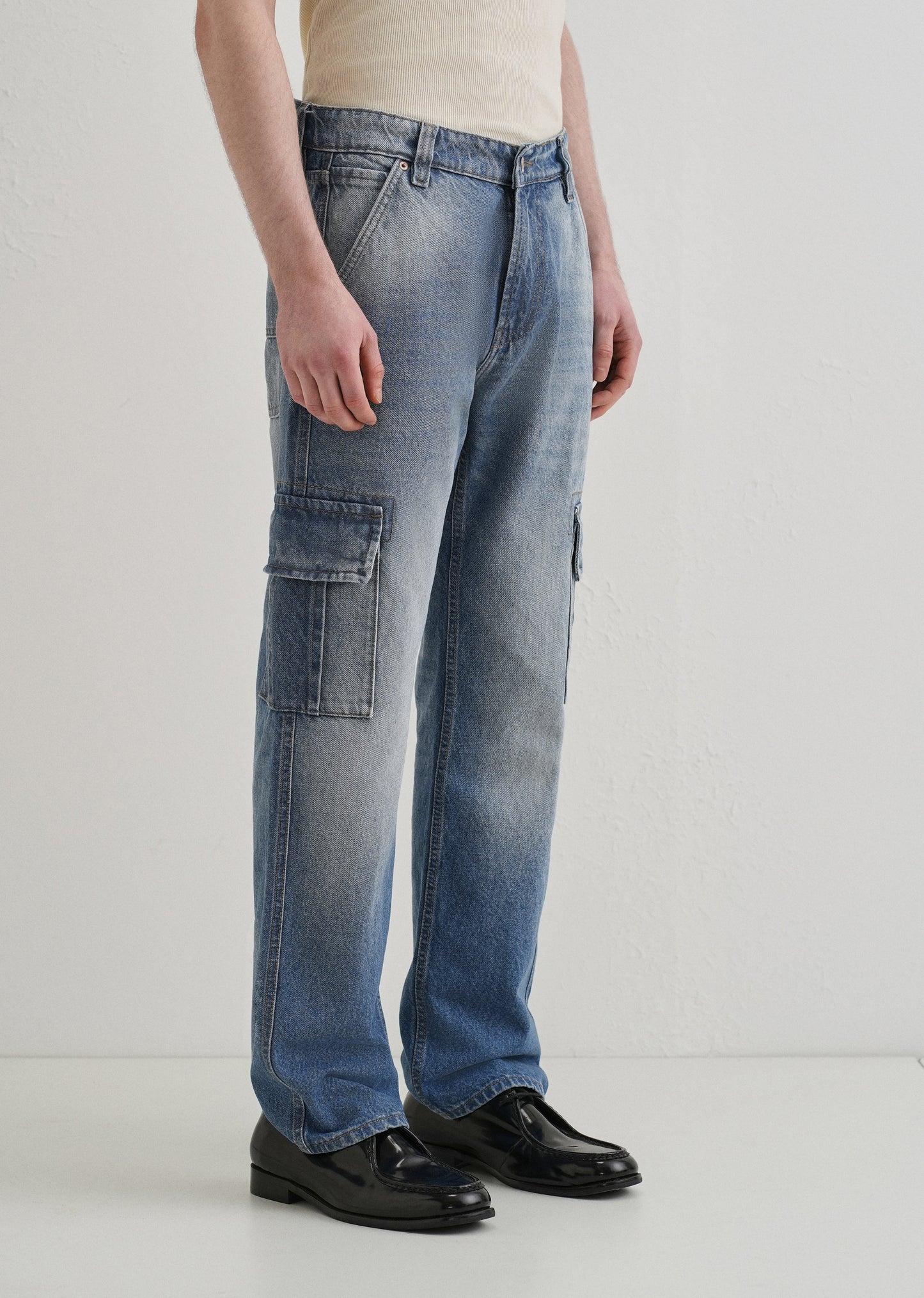 Slate Blue Baggy fit Jeans