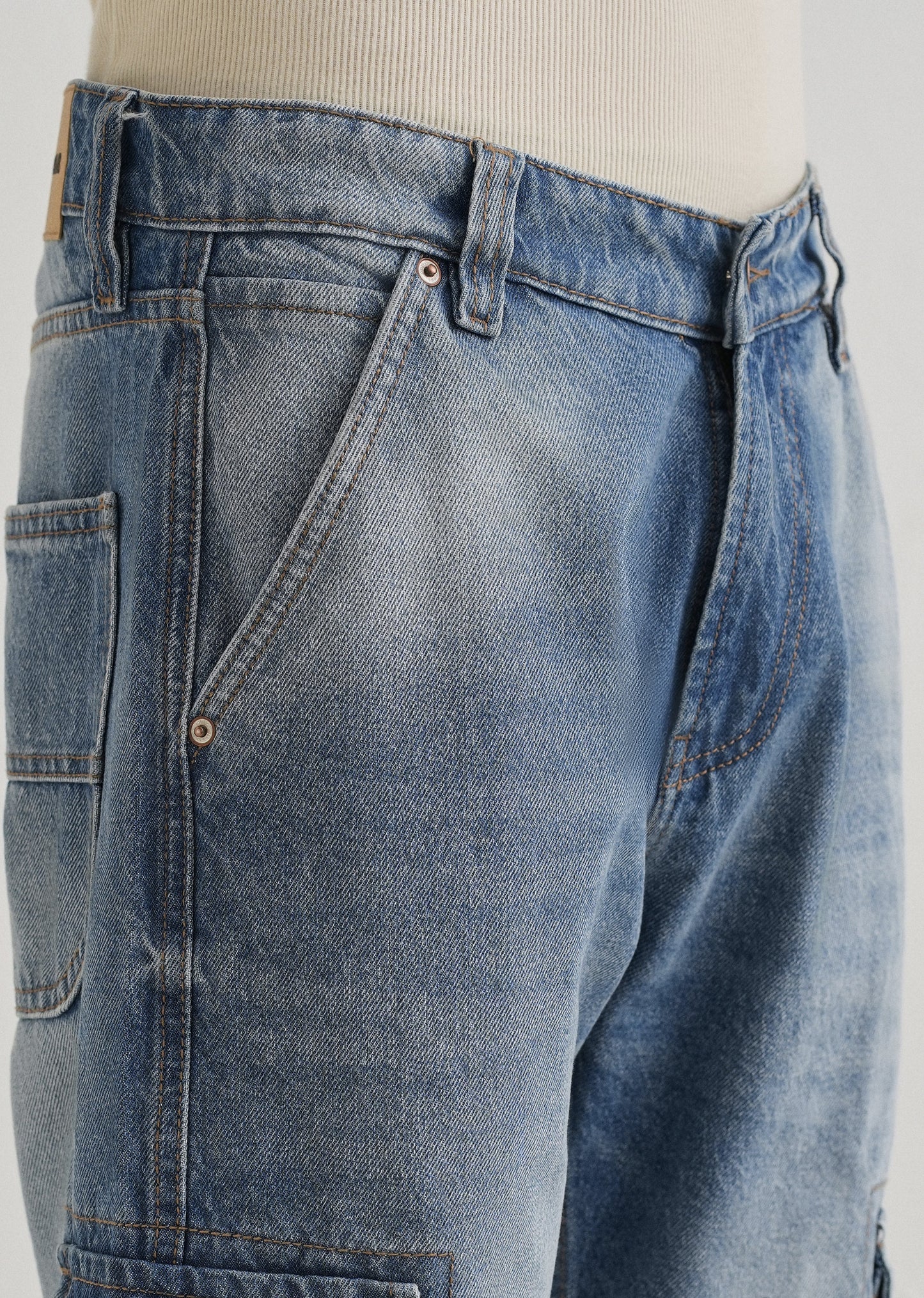 Slate Blue Baggy fit Jeans