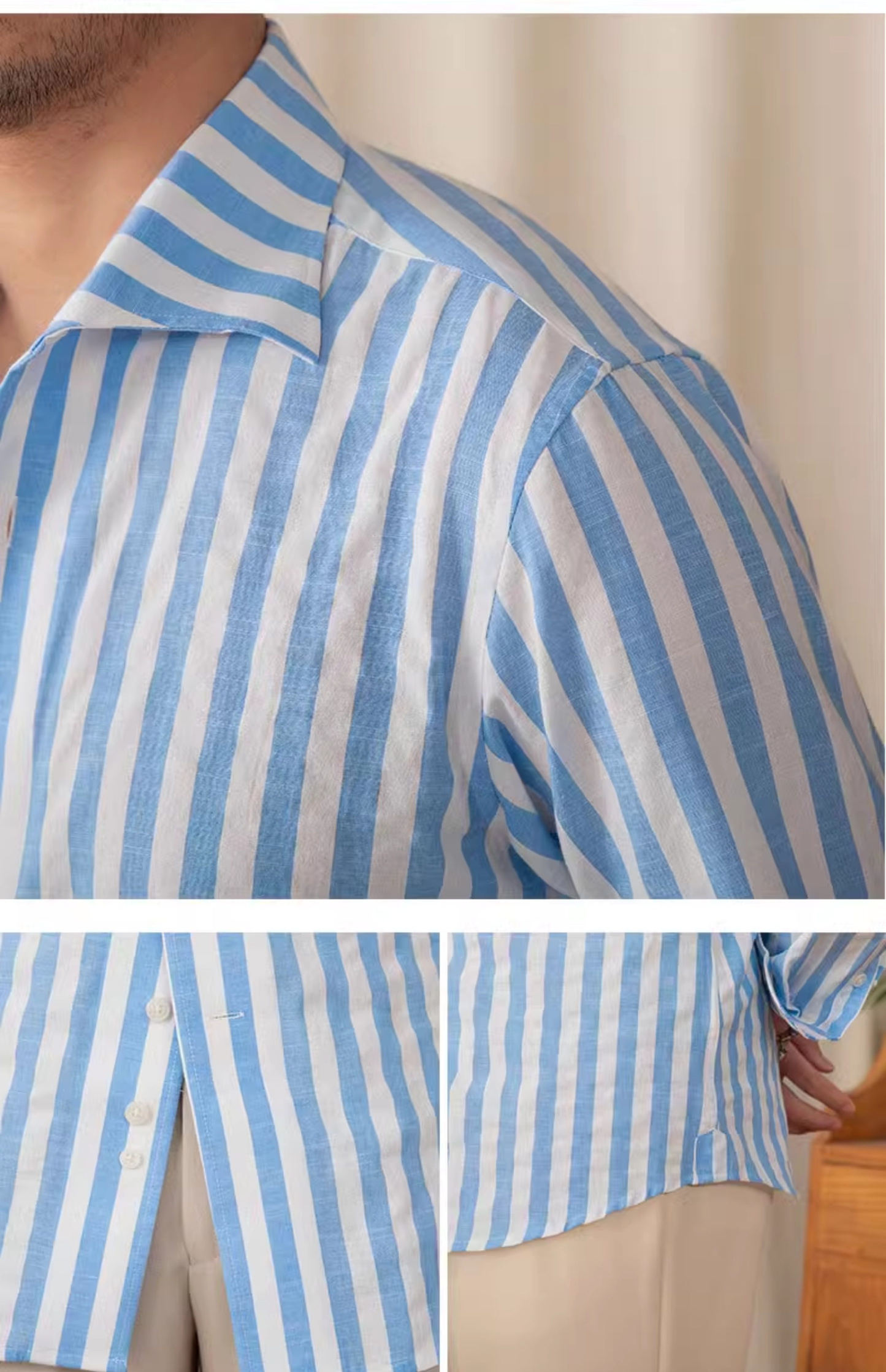 Monarch Stripe Linen Shirt