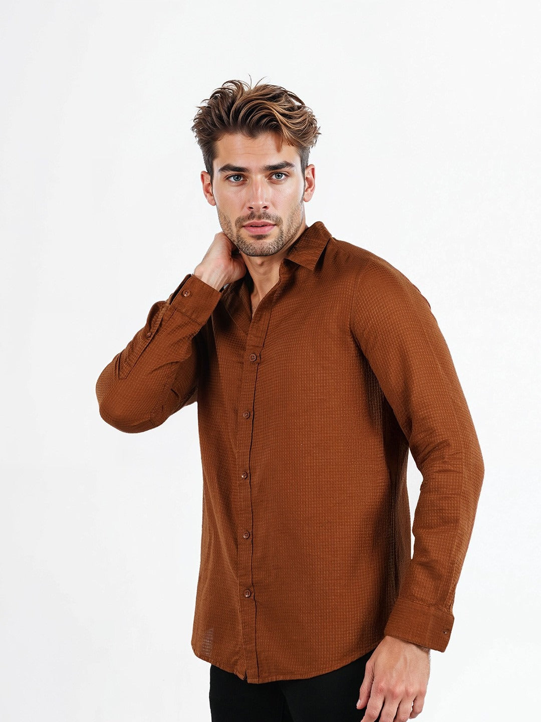 Timeless Style Meets Everyday Comfort Brown Shirt