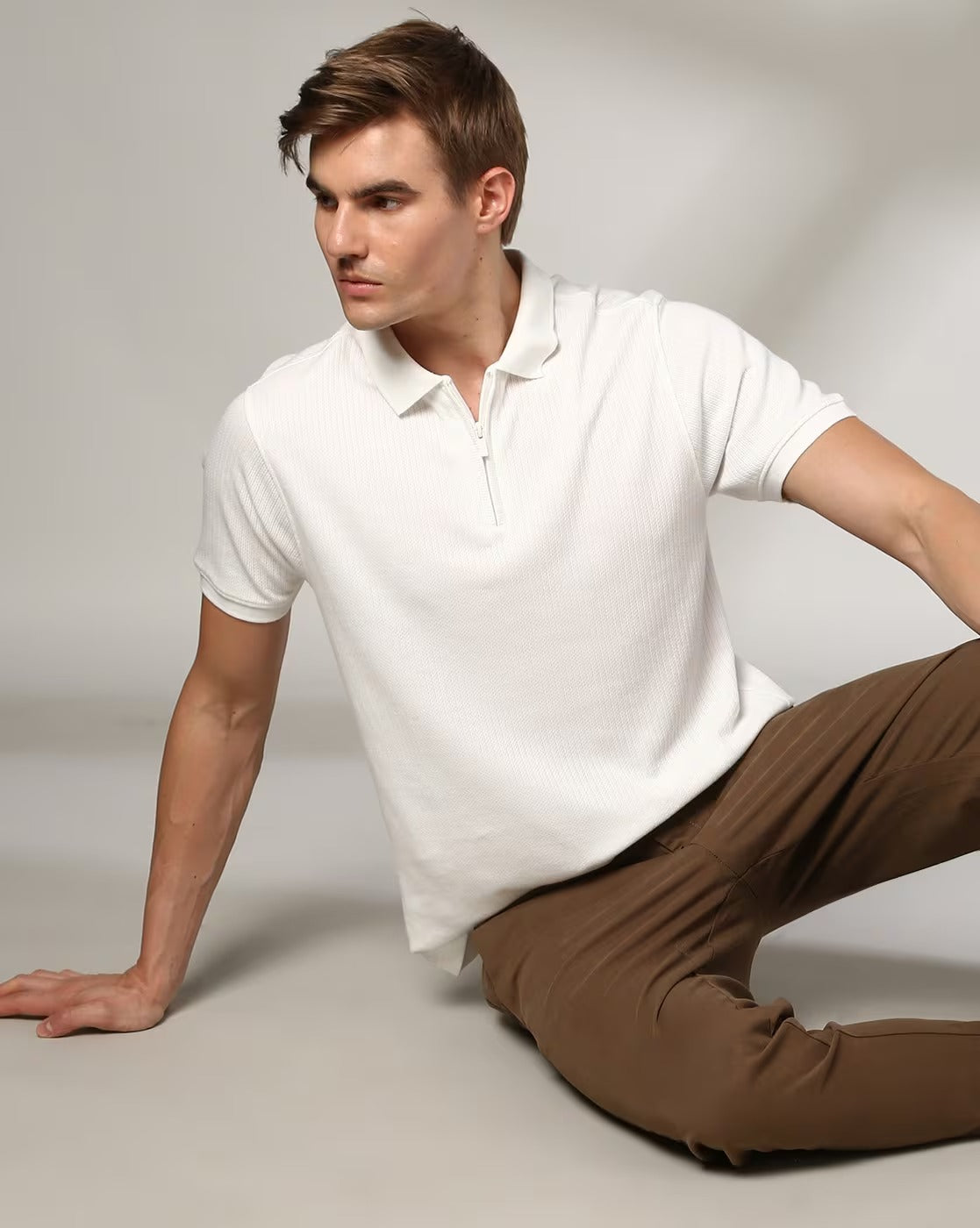 Classic White Polo T-Shirt for Men