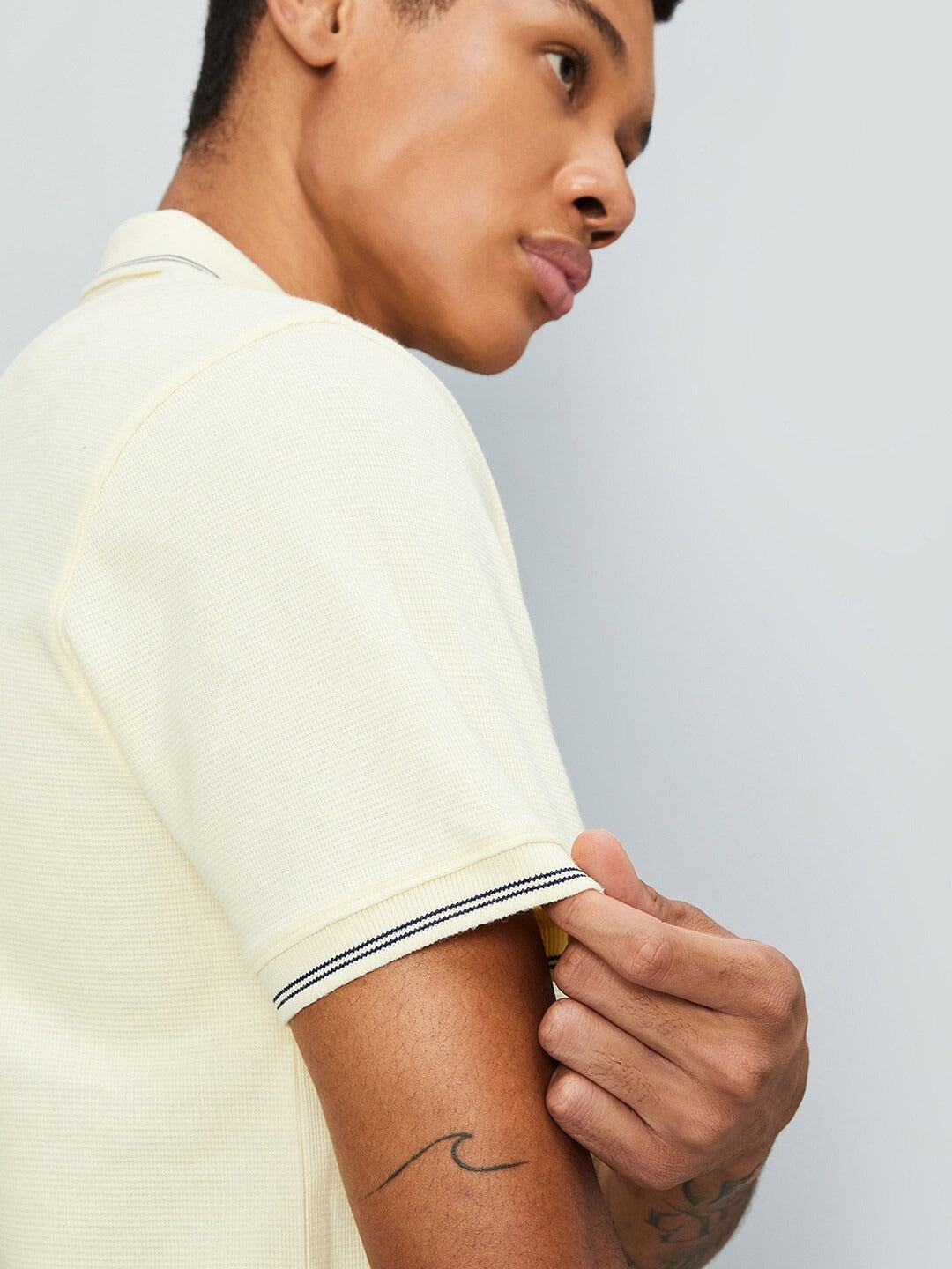 Men's Off-White Polo T-Shirt – Timeless Comfort & Style