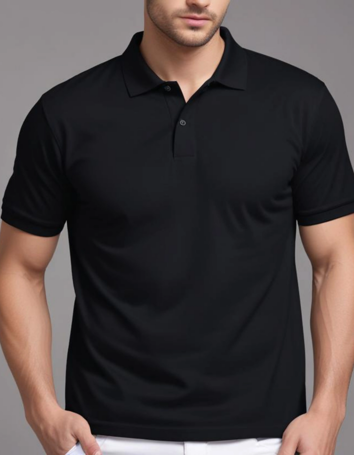 Black Polo T-Shirt for Men