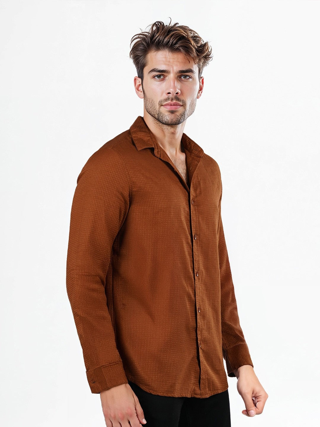 Timeless Style Meets Everyday Comfort Brown Shirt