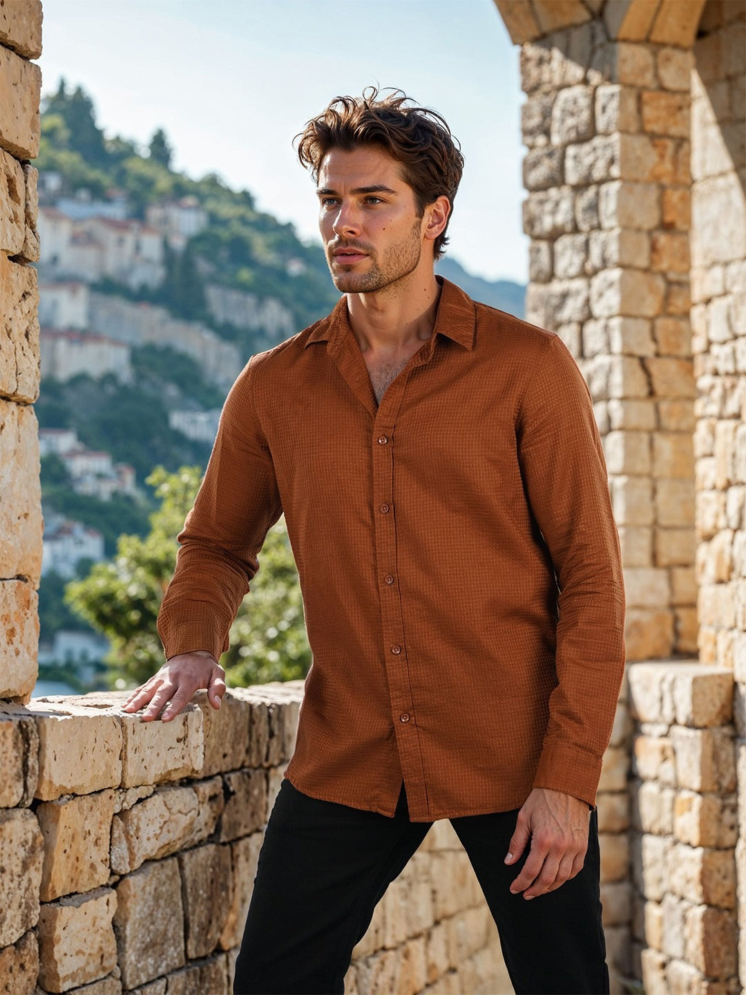 Timeless Style Meets Everyday Comfort Brown Shirt