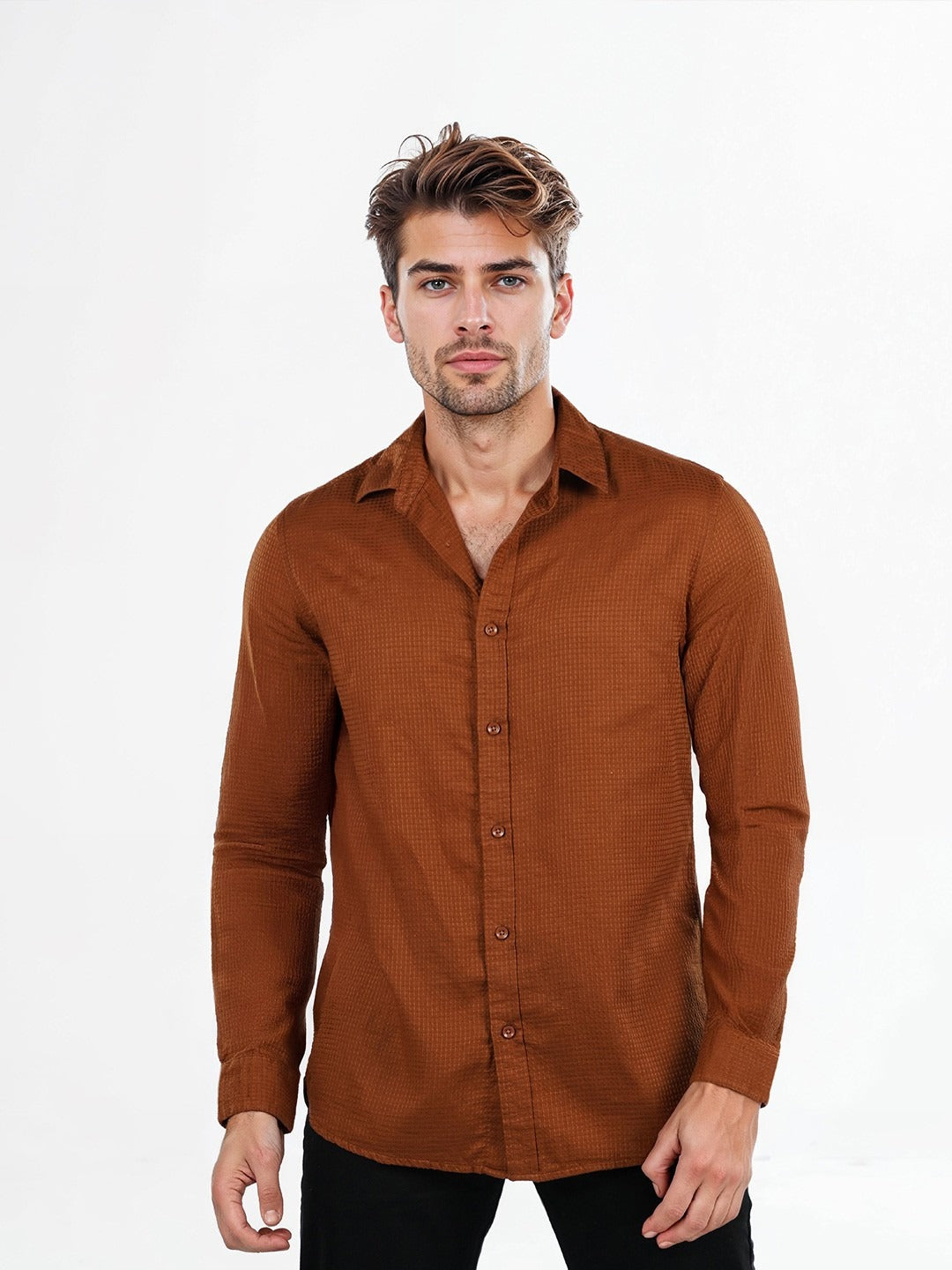 Timeless Style Meets Everyday Comfort Brown Shirt