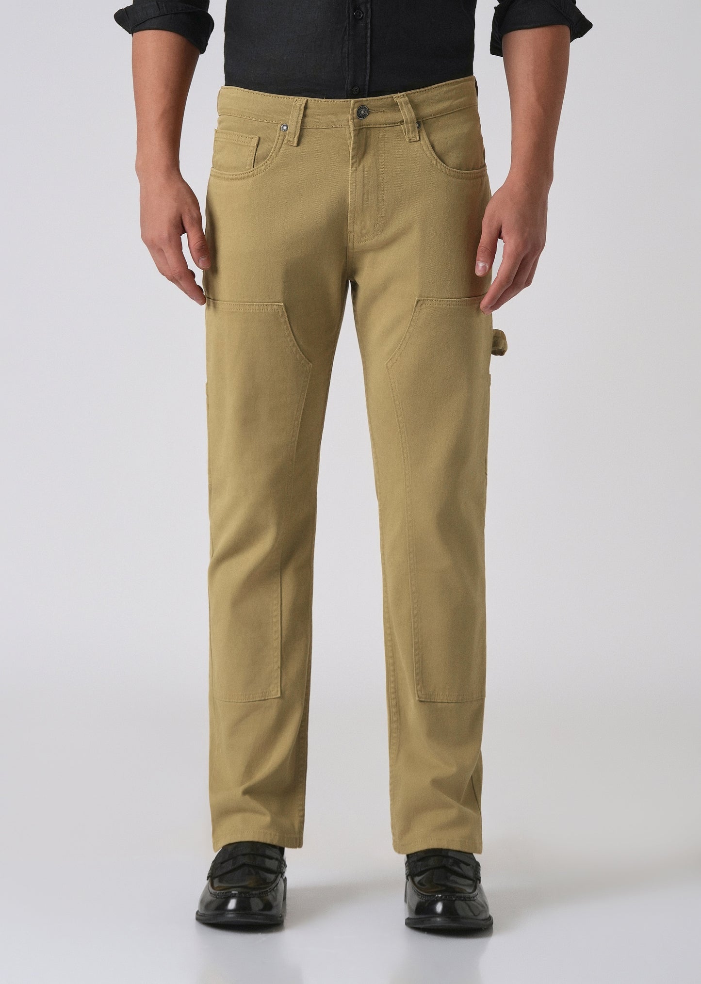 Khaki cargo denim
