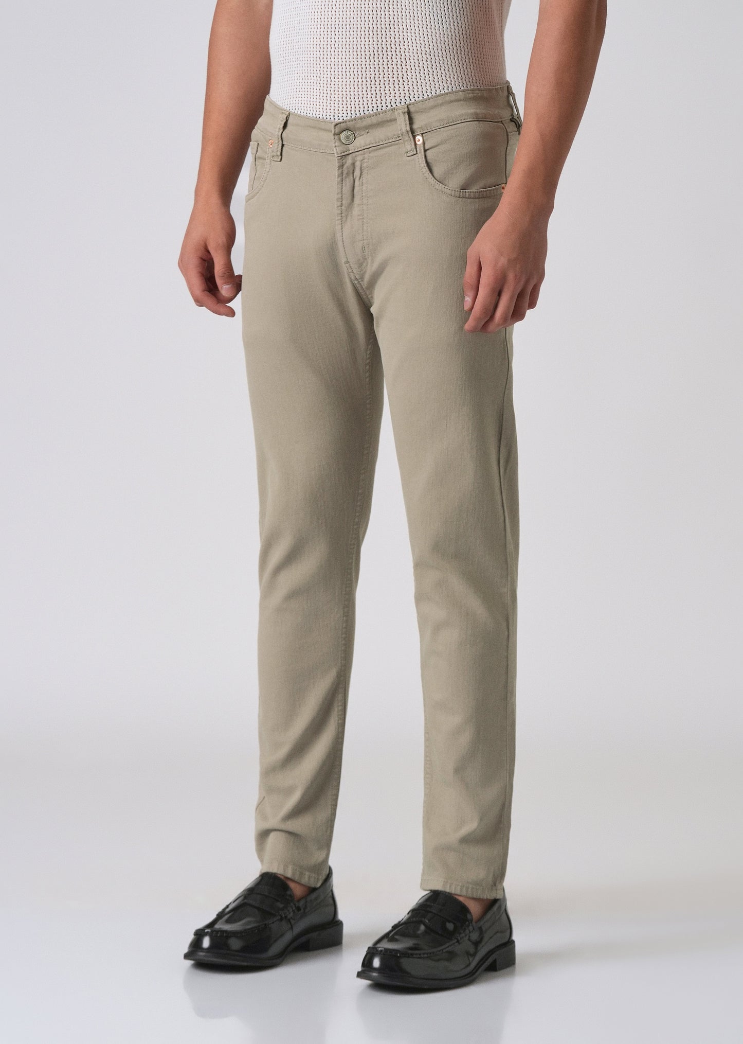 Brown Slim Fit Denim