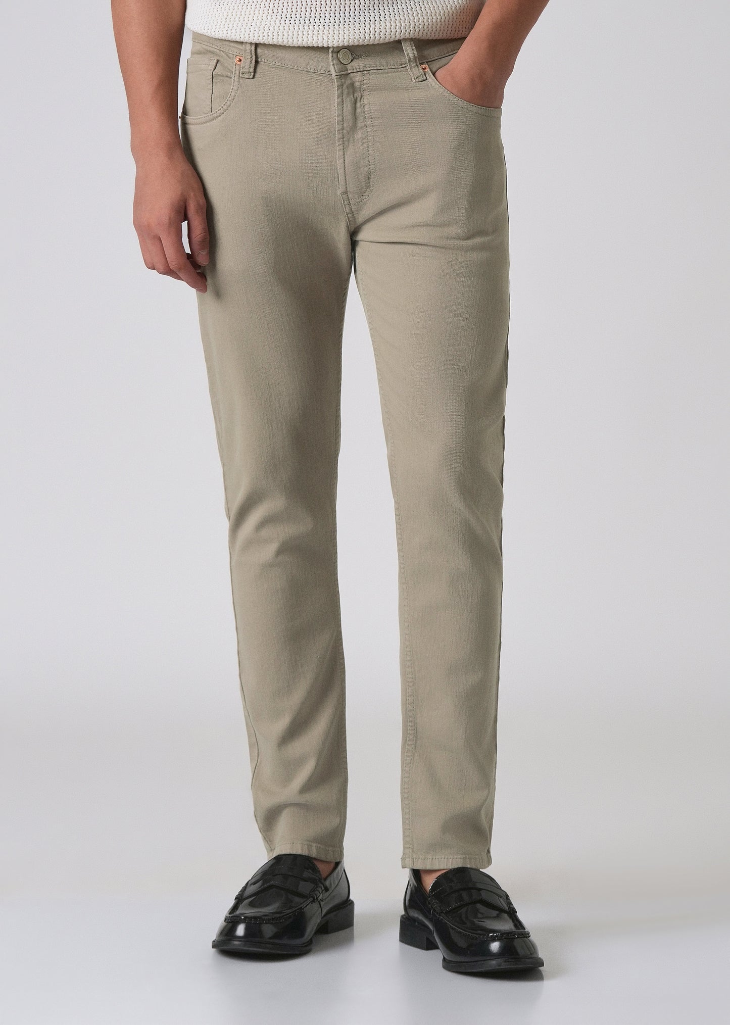 Brown Slim Fit Denim