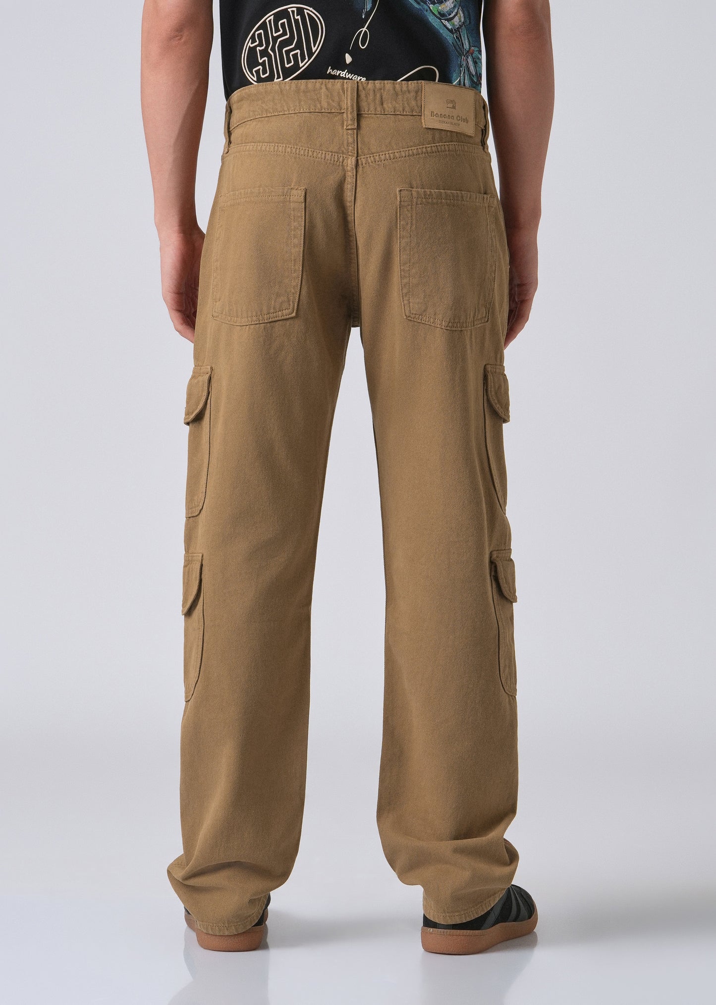 Brown Double Pocket Cargo Denim