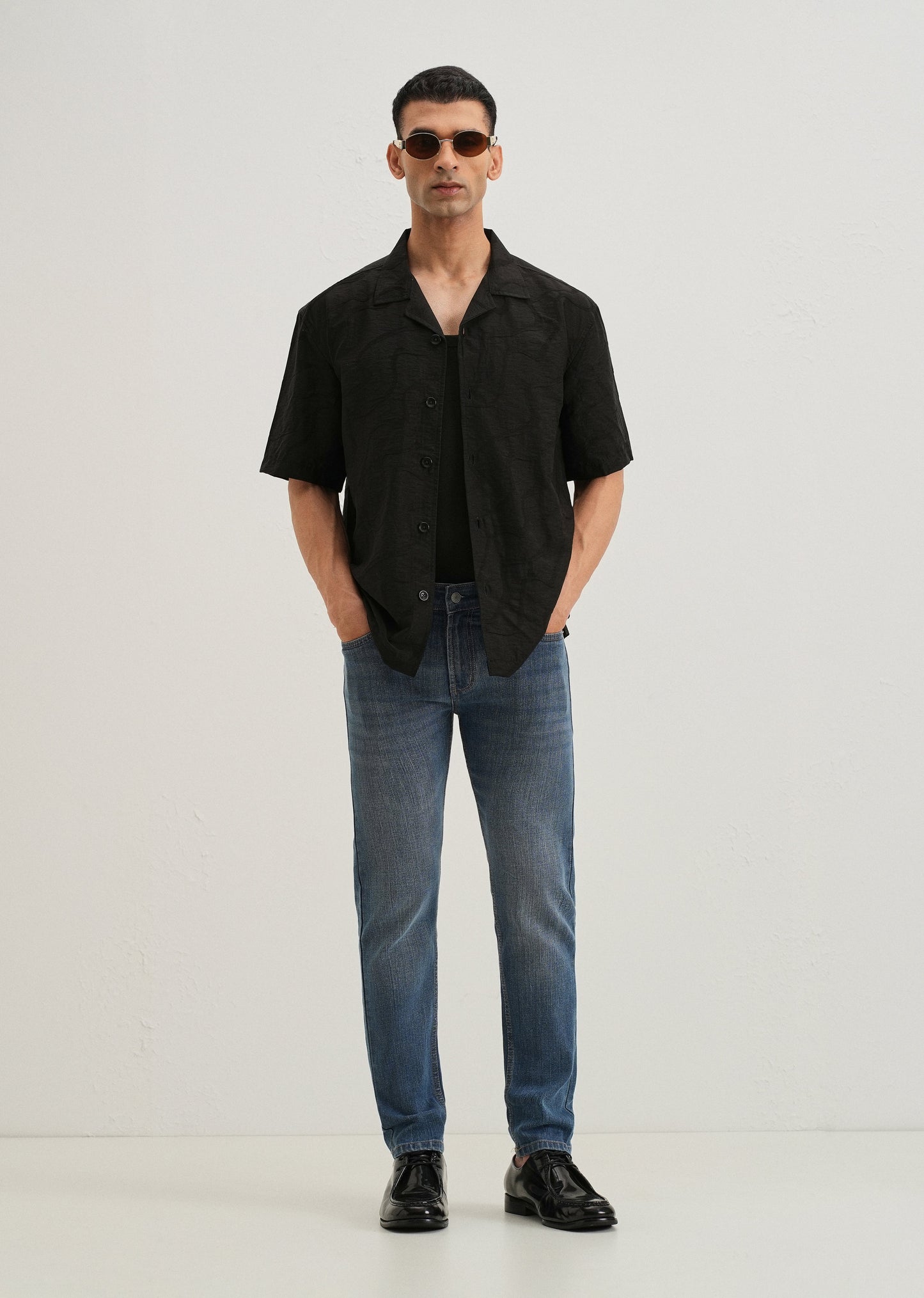 Cerulean Blue Slim Fit Jeans