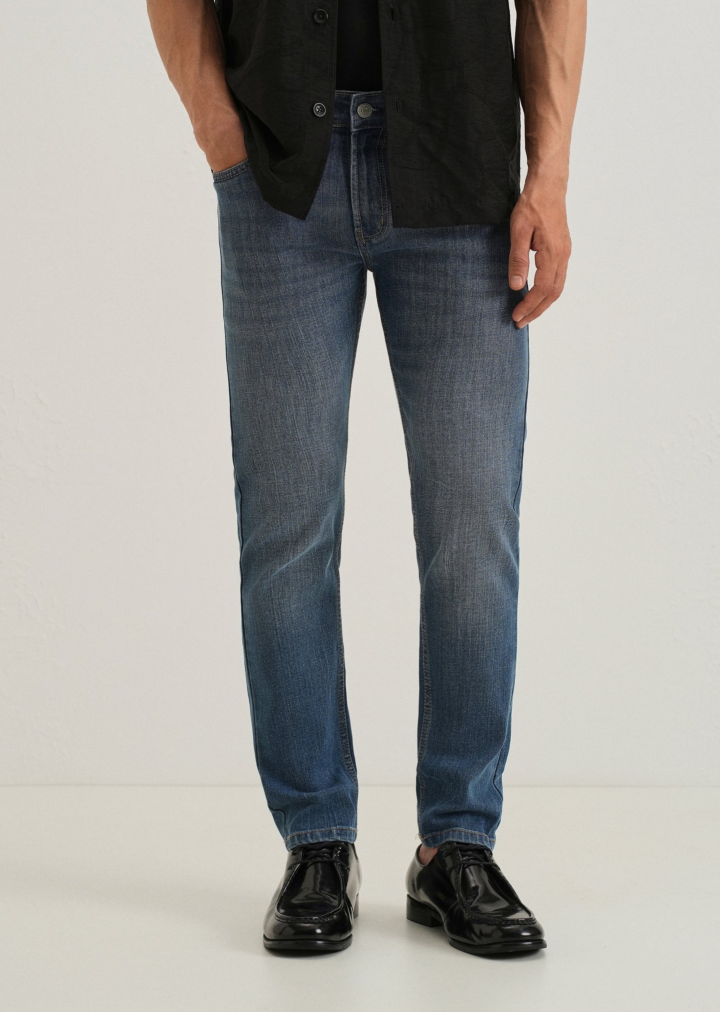 Cerulean Blue Slim Fit Jeans