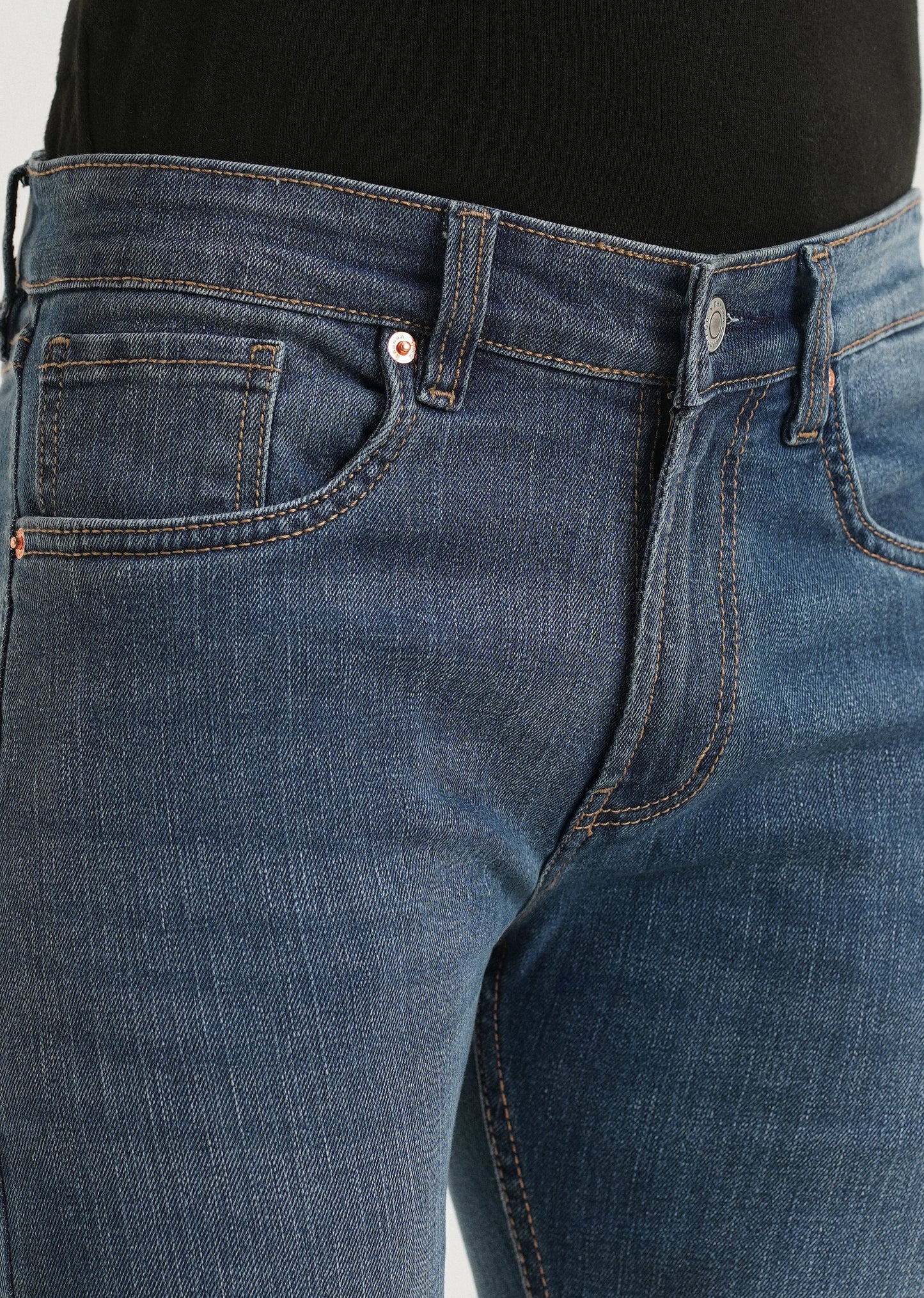 Cerulean Blue Slim Fit Jeans