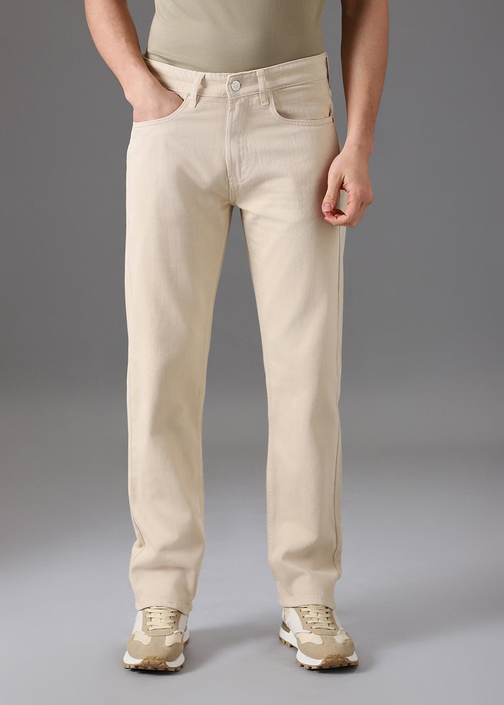 Cream Regular Fit Denim